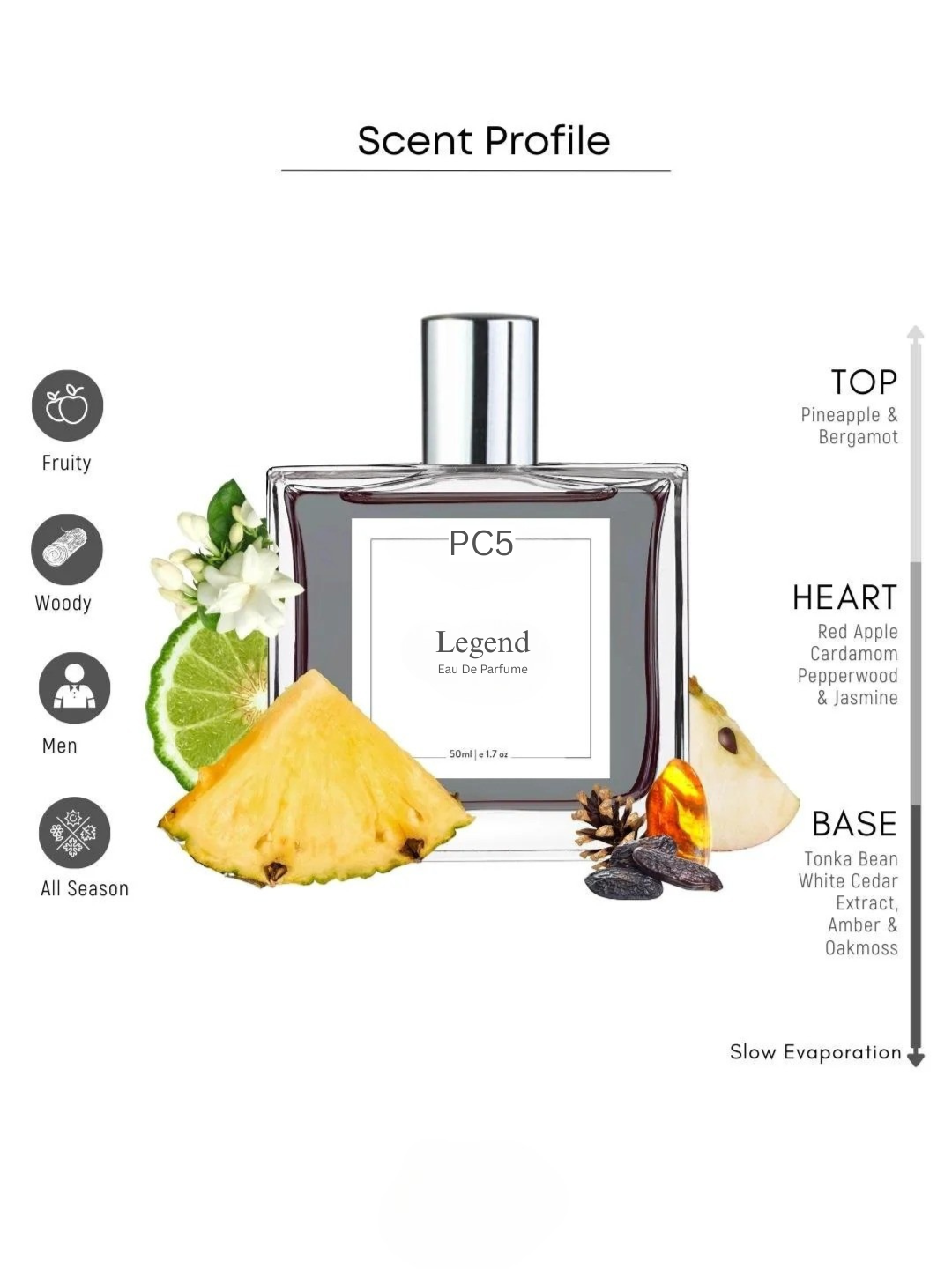 PC Legend Unisex Perfume EDP Spray for Men & Women