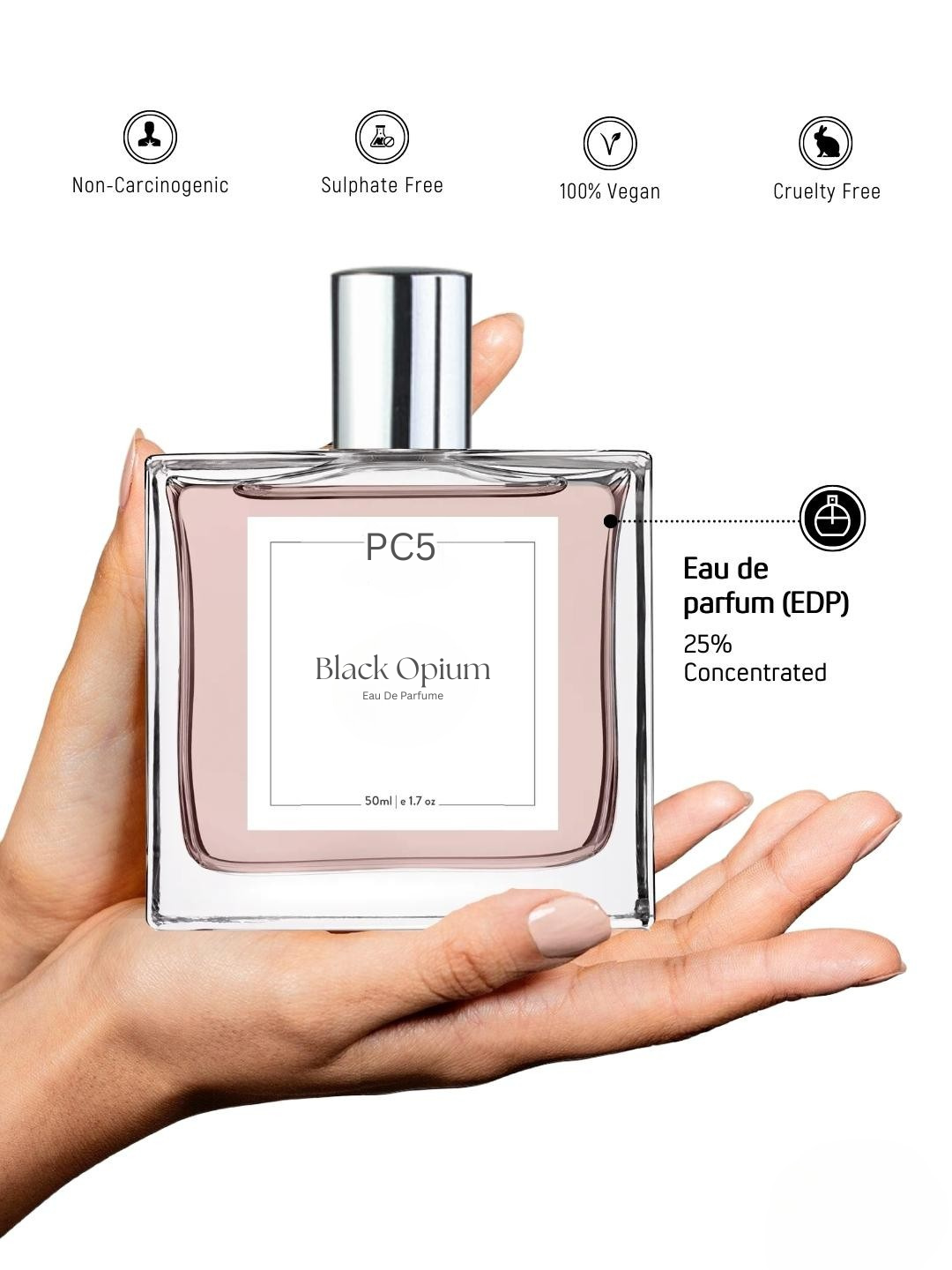 PC Black Opium Perfume EDP Spray for Women for All Day Wear