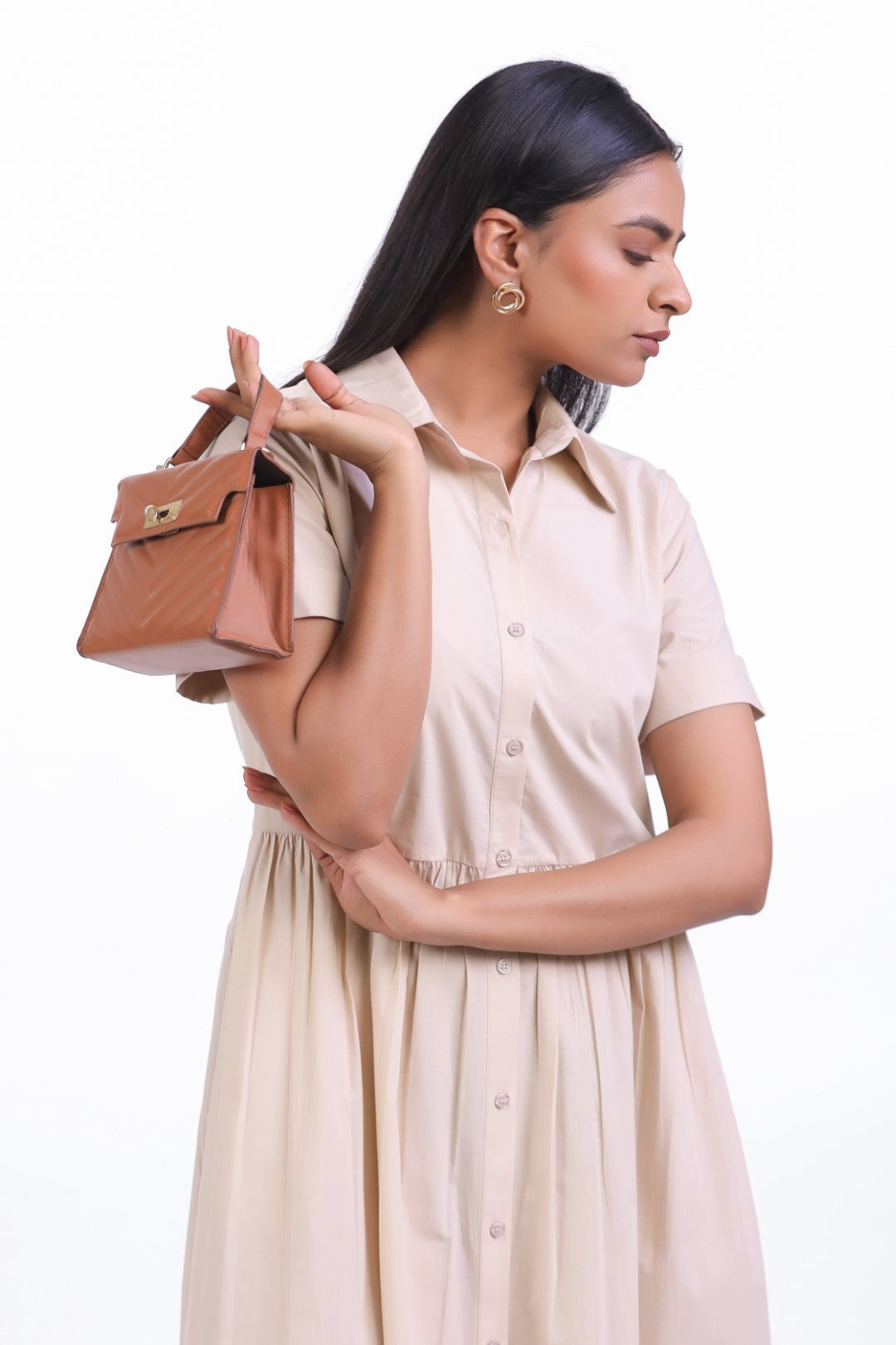 Women’s Beige Cotton Dress