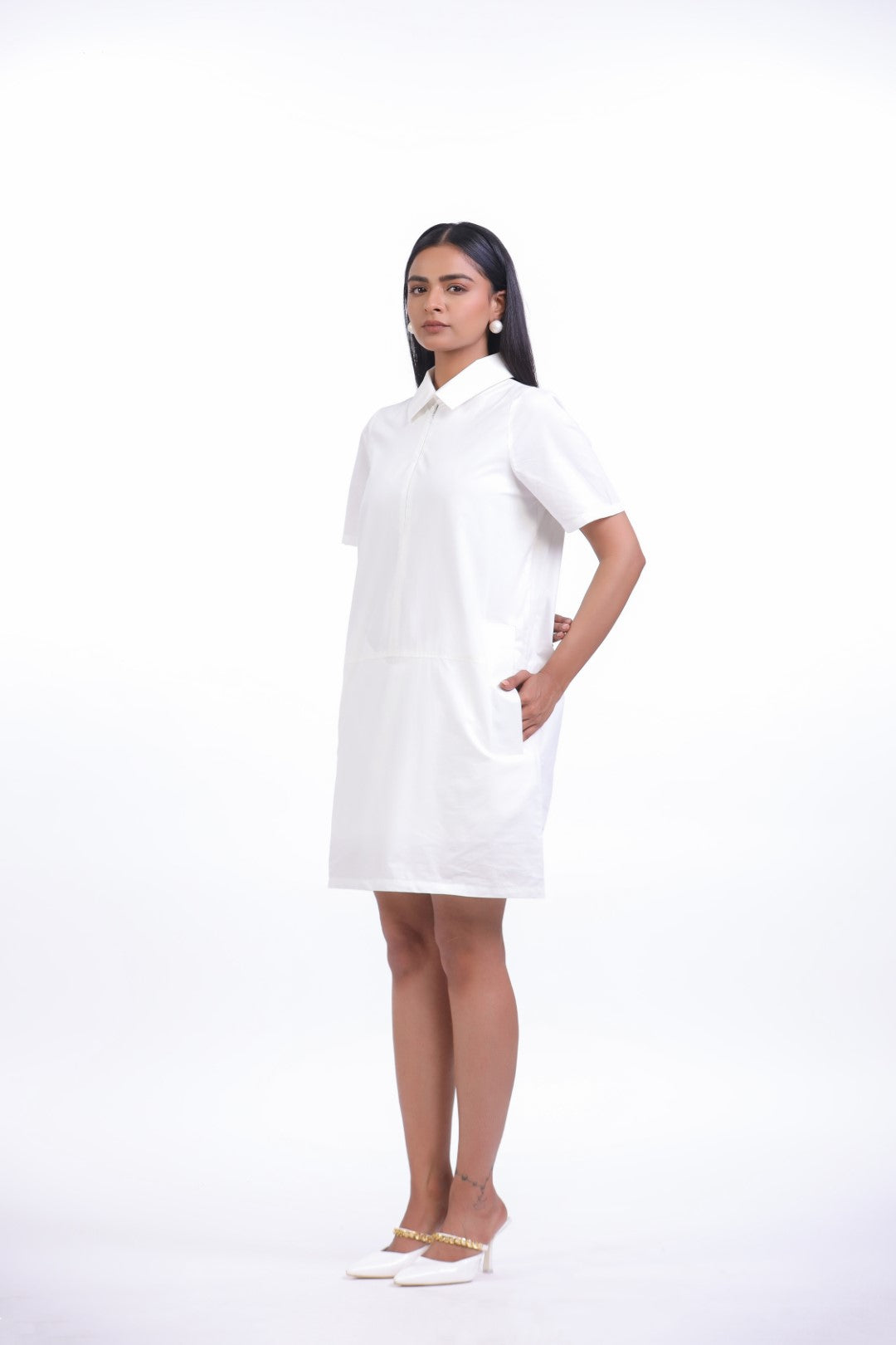 Women’s White Cotton Dress
