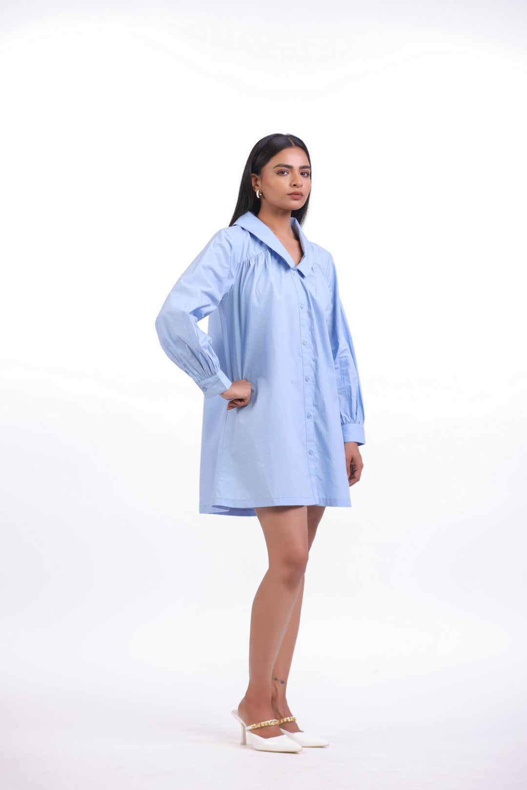 Women’s Blue Cotton Dress