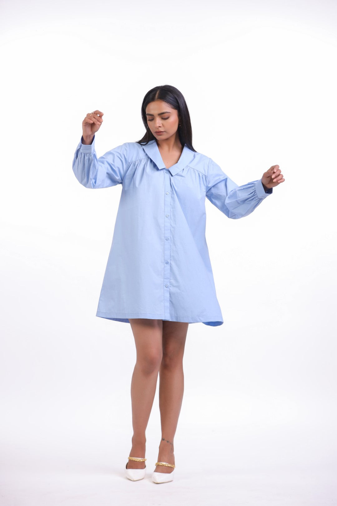 Women’s Blue Cotton Dress