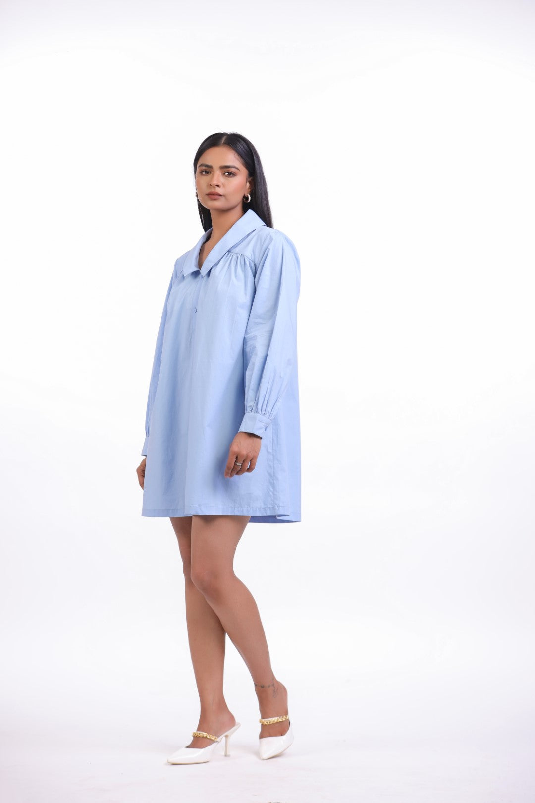 Women’s Blue Cotton Dress