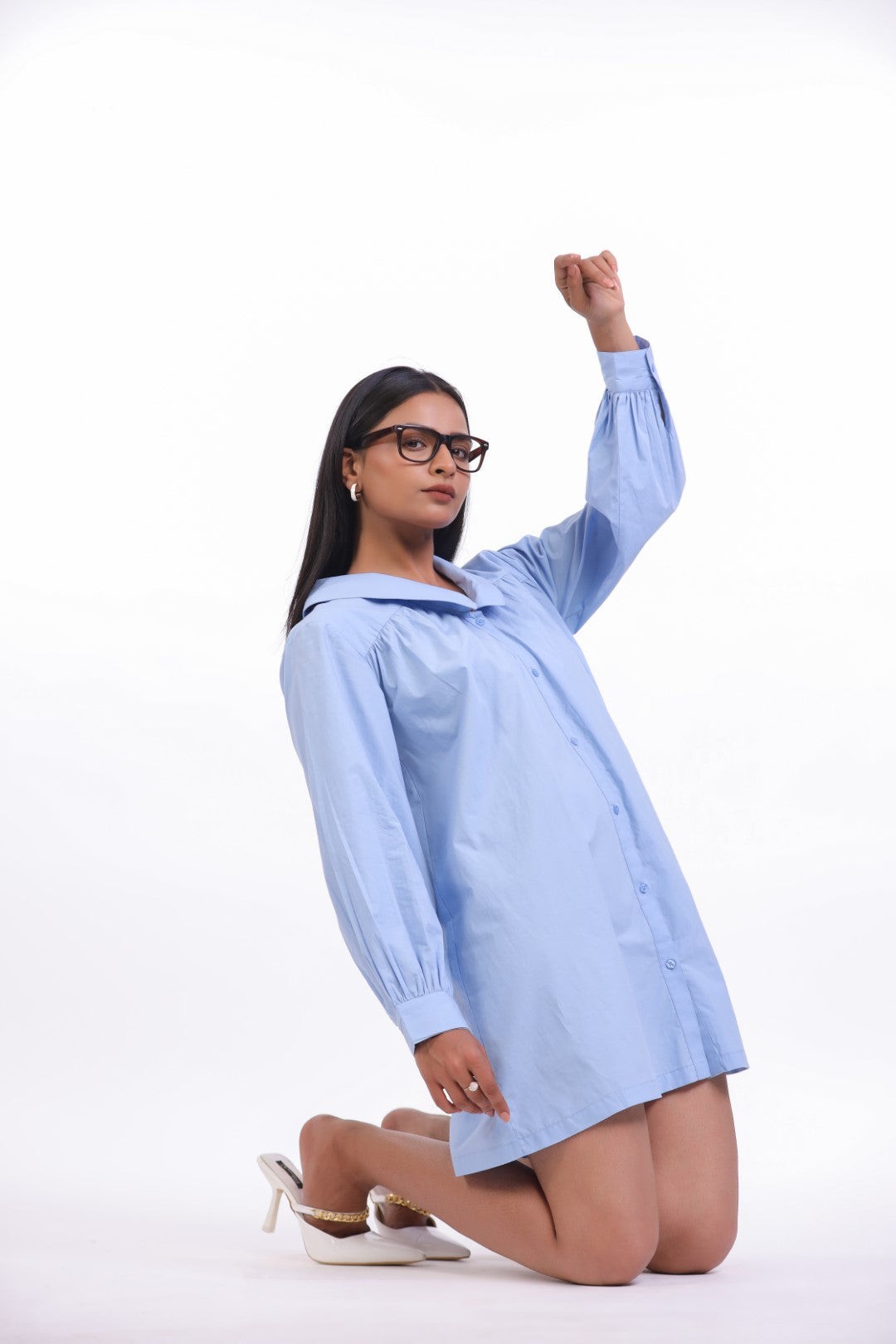 Women’s Blue Cotton Dress