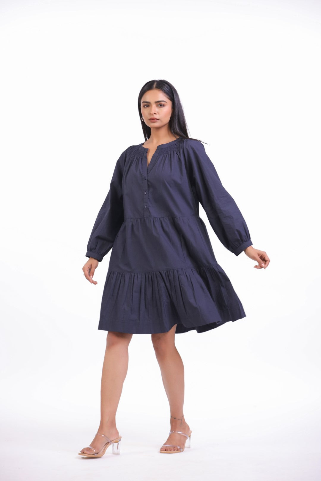 Women’s Navy Blue Cotton Dress