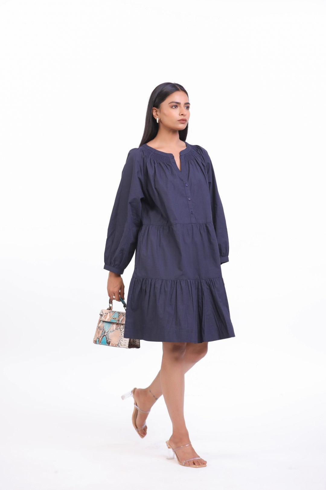 Women’s Navy Blue Cotton Dress