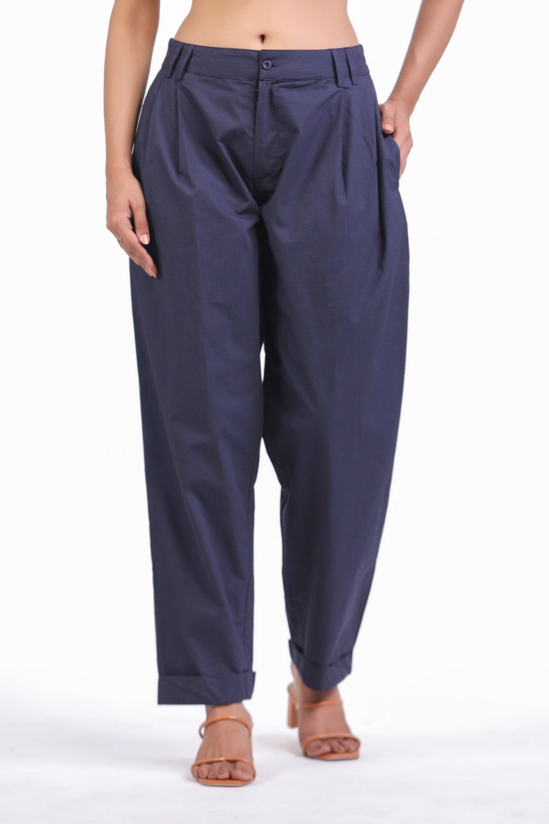 Women’s Navy Cotton Trouser