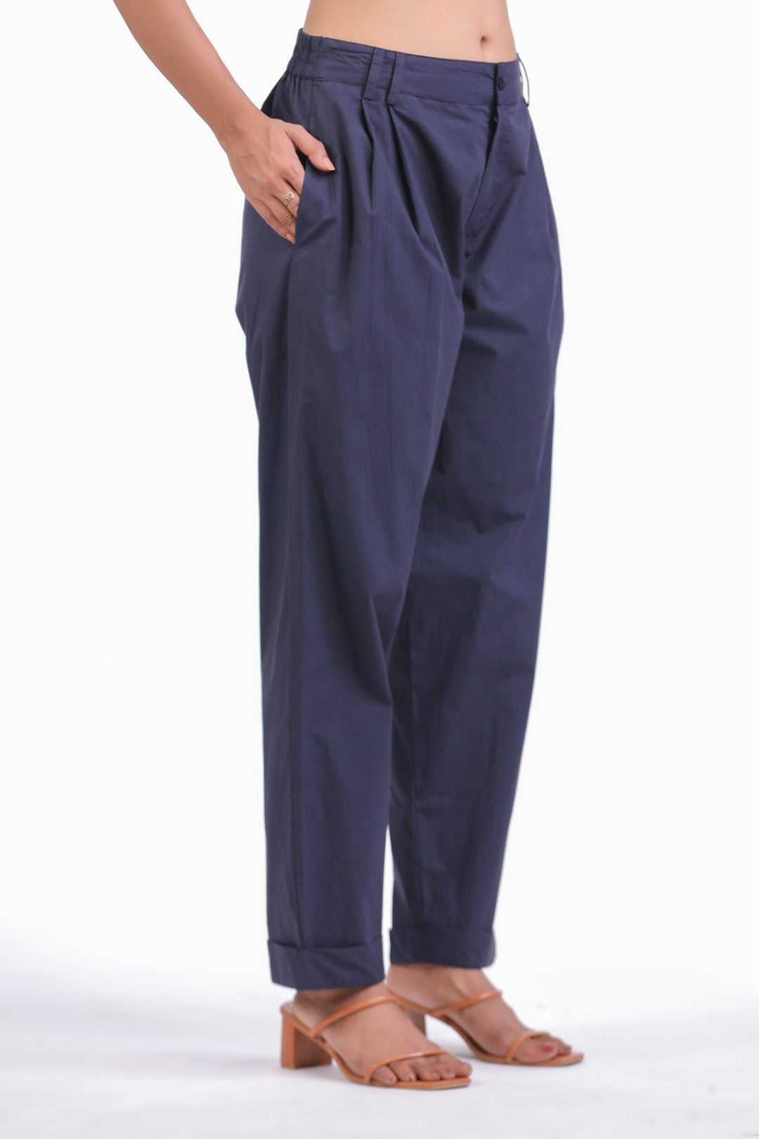 Women’s Navy Cotton Trouser
