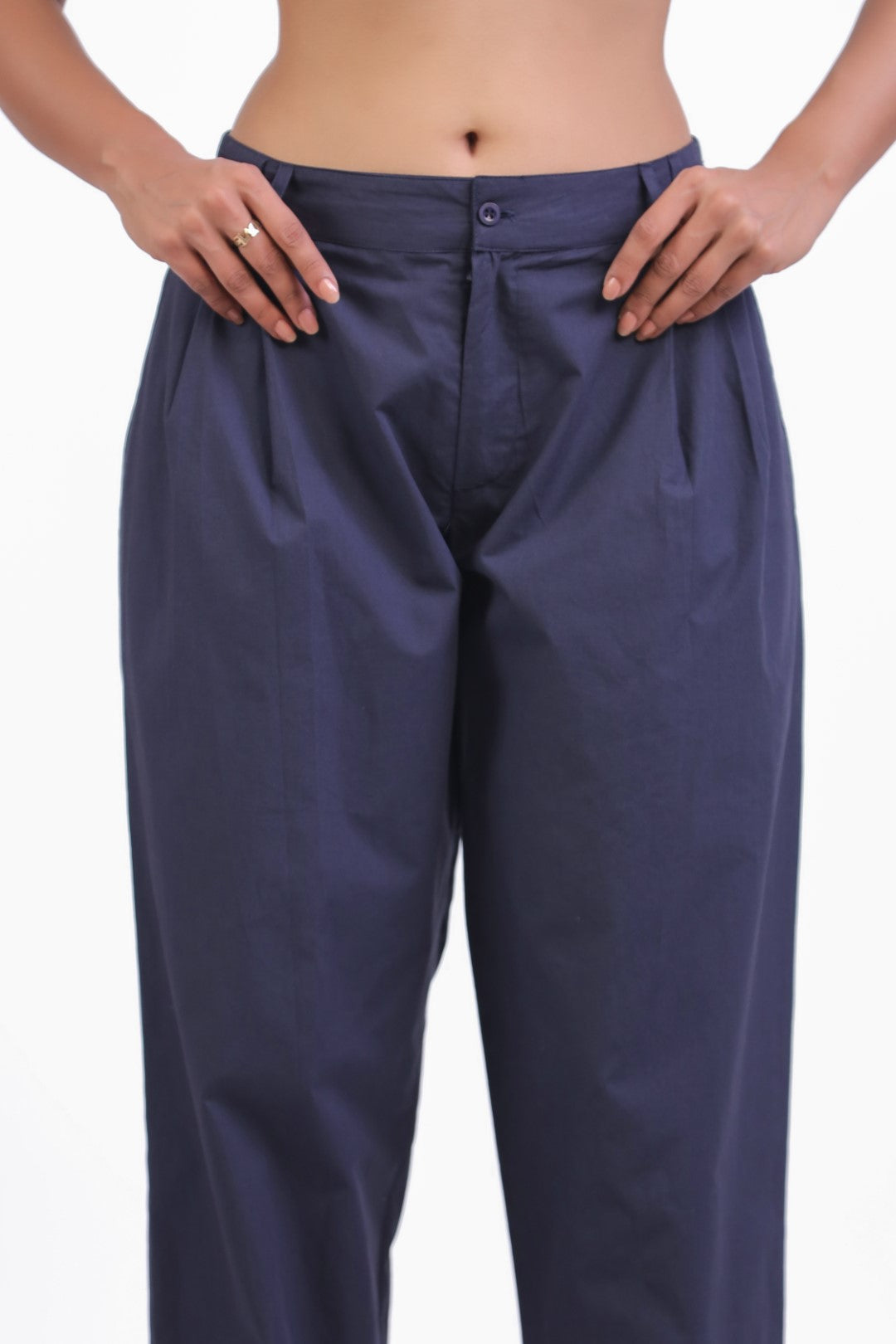 Women’s Navy Cotton Trouser