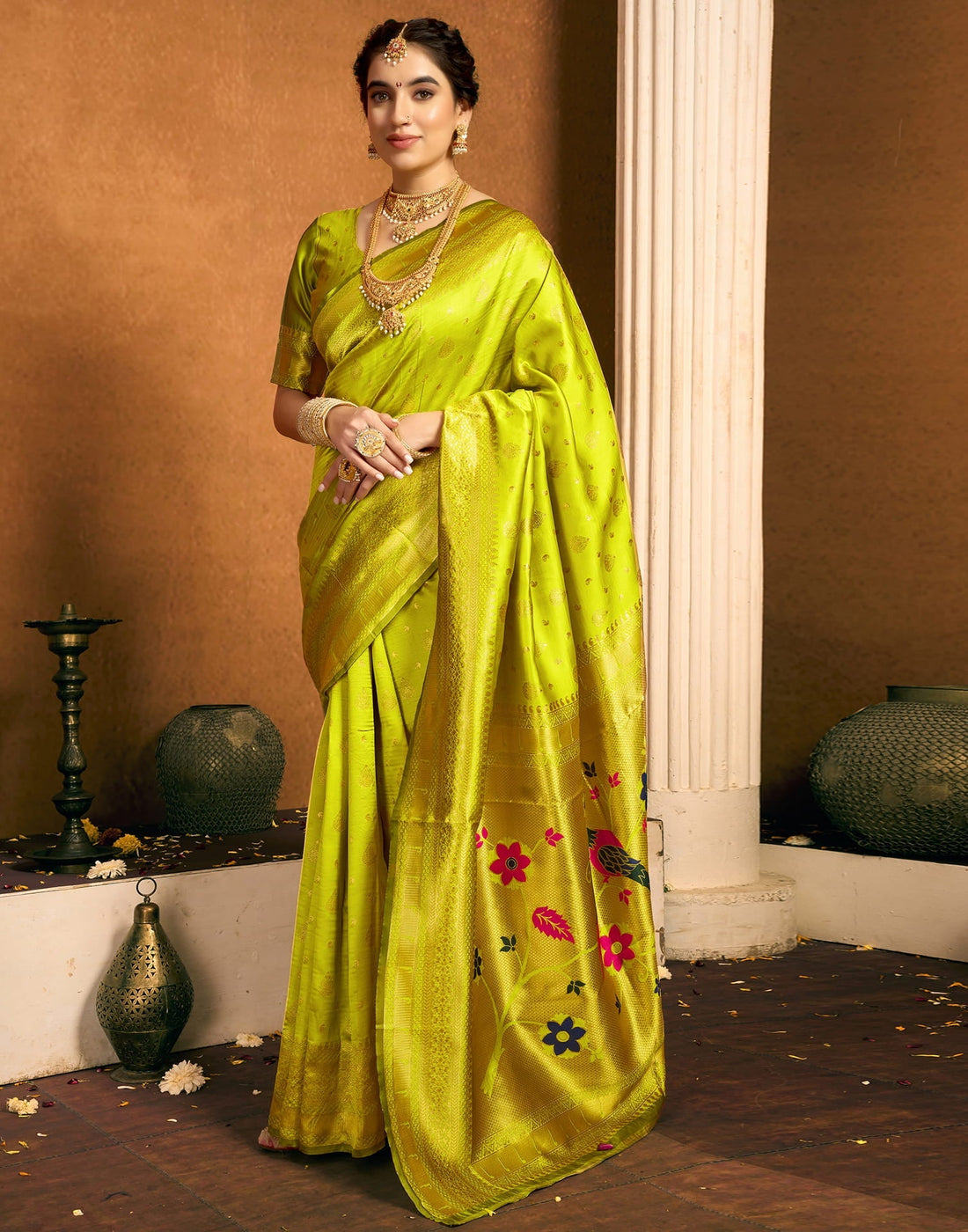 Green Silk Woven Paithani Saree