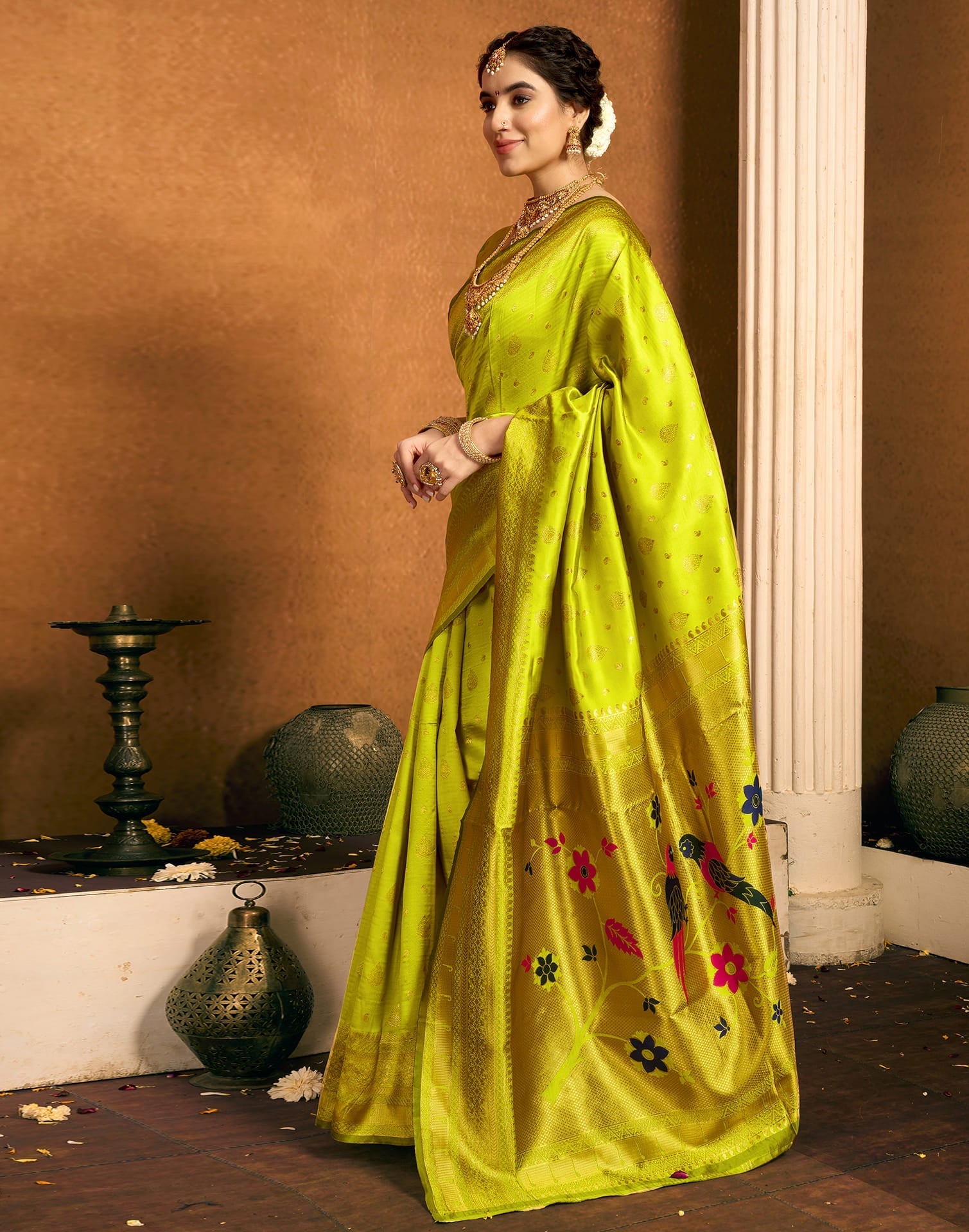 Green Silk Woven Paithani Saree