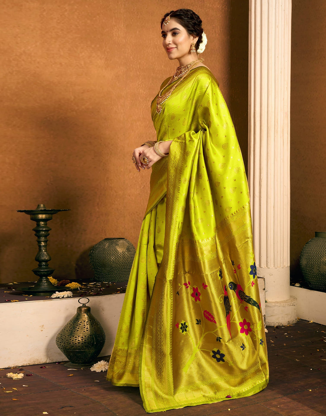 Green Silk Woven Paithani Saree