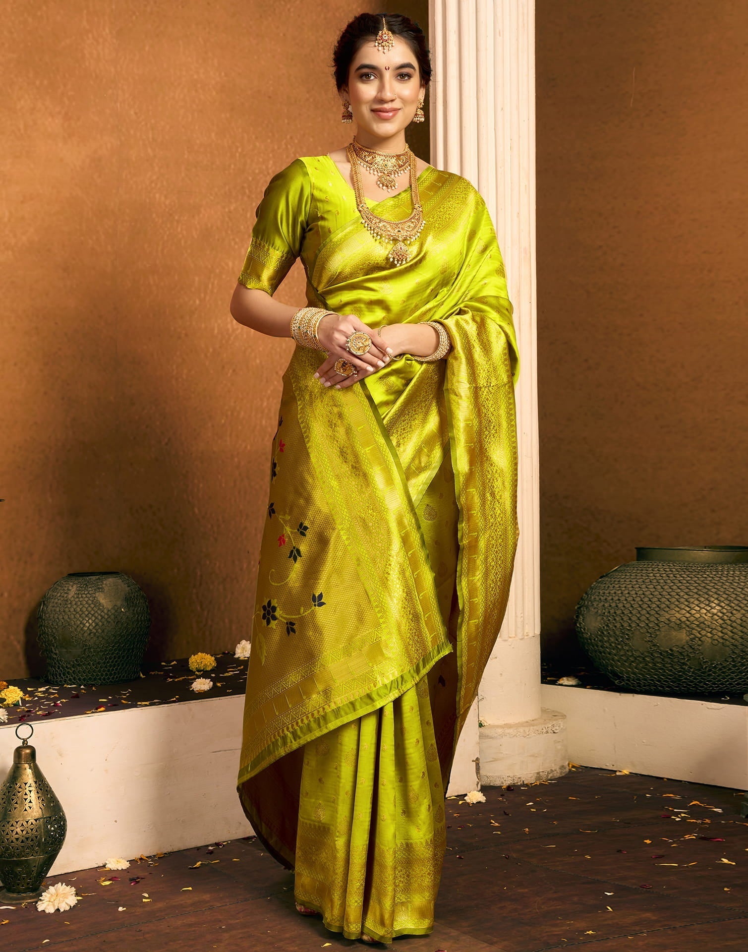 Green Silk Woven Paithani Saree