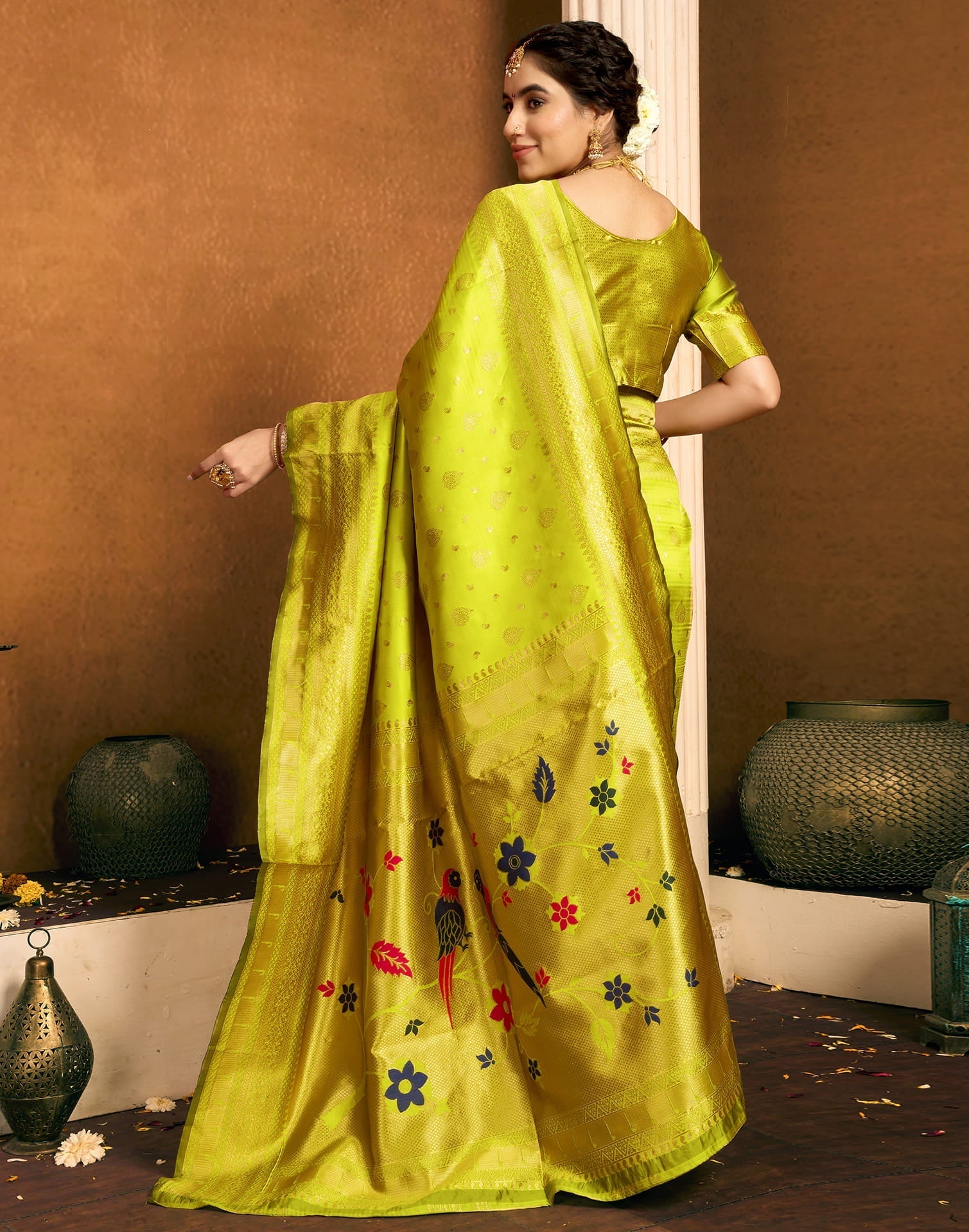 Green Silk Woven Paithani Saree