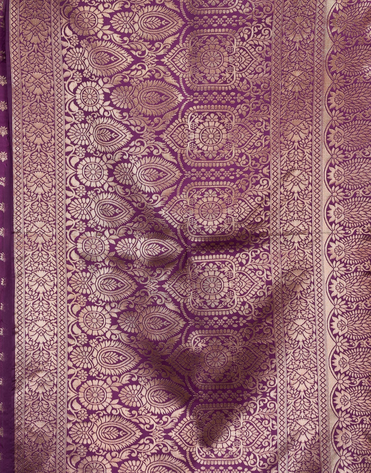 Purple Silk Woven Banarasi Saree