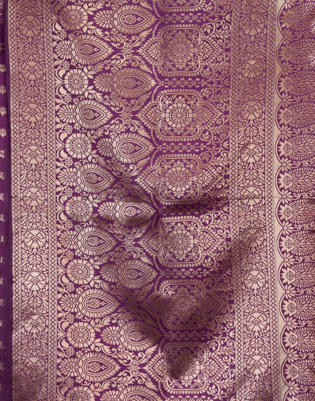 Purple Silk Woven Banarasi Saree