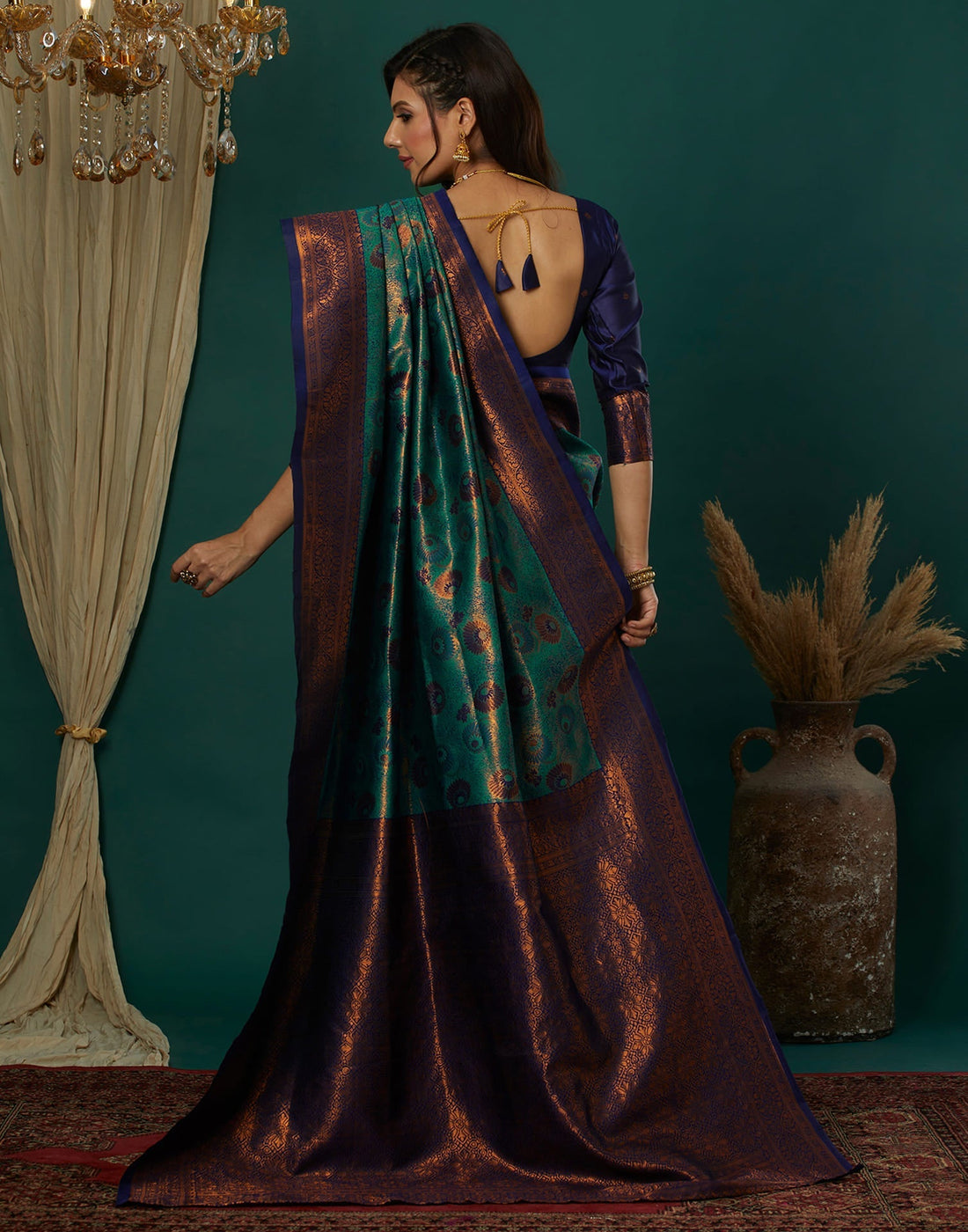 Green Silk Woven Saree