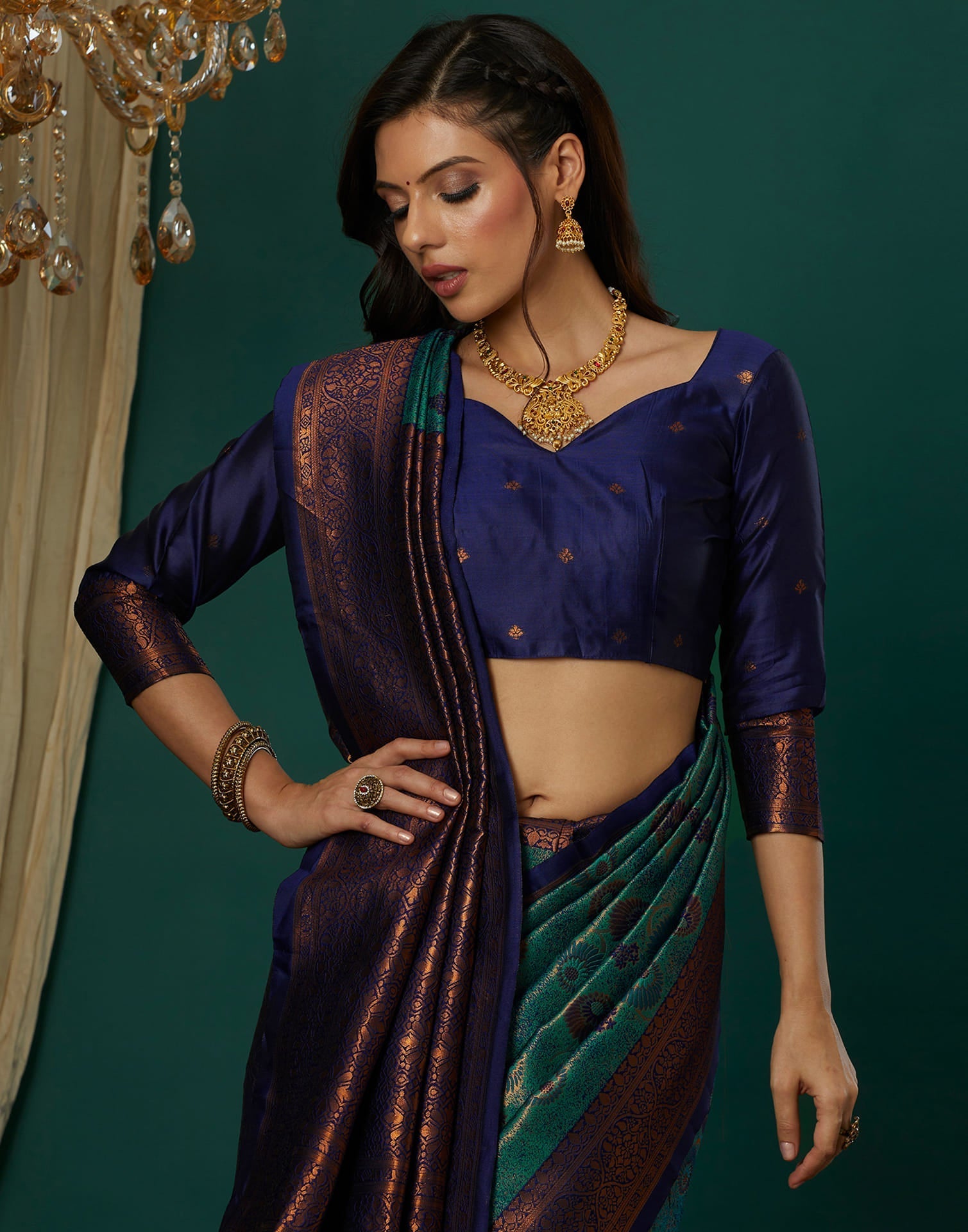 Green Silk Woven Saree