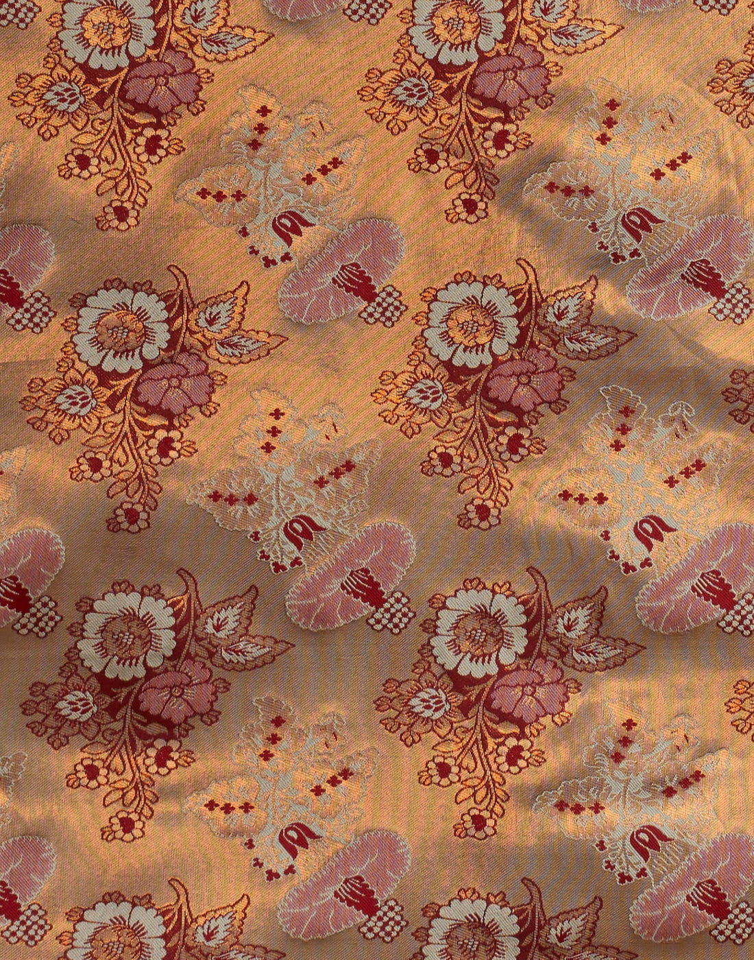 Beige Silk Woven Saree