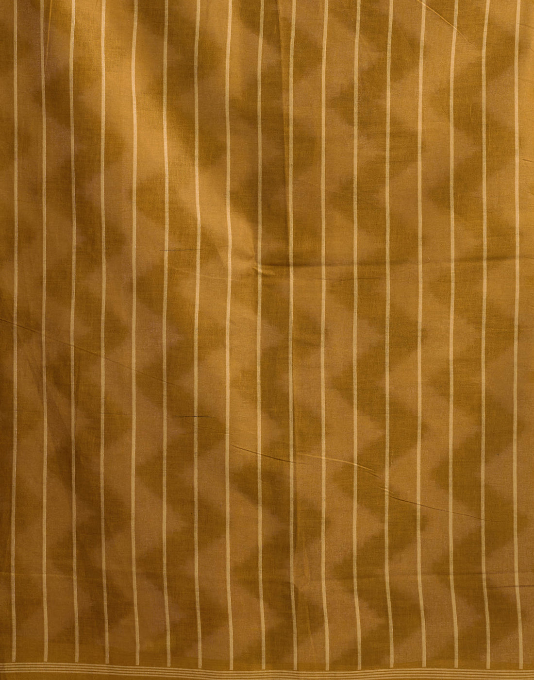 Mustard Yellow Cotton Printed Saree