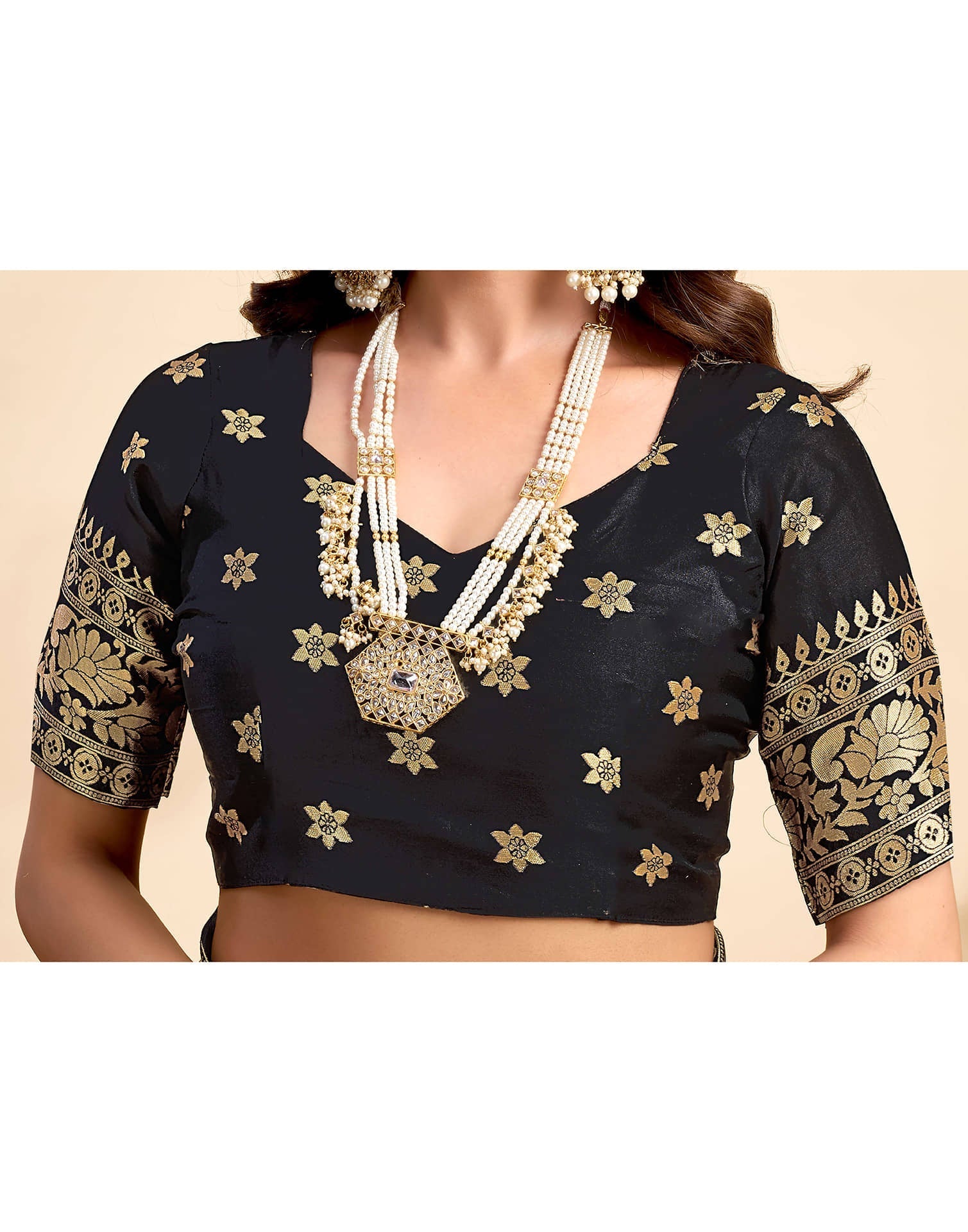 Black Silk Woven Saree