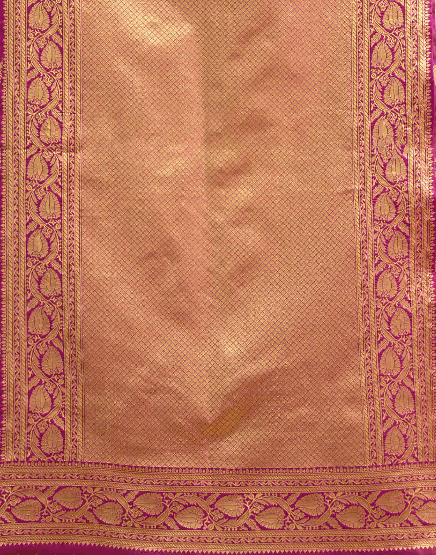 Dark Magenta Silk Woven Banarasi Saree