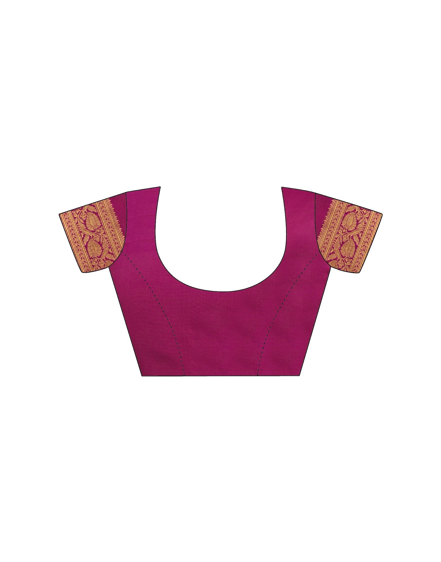 Dark Magenta Silk Woven Banarasi Saree