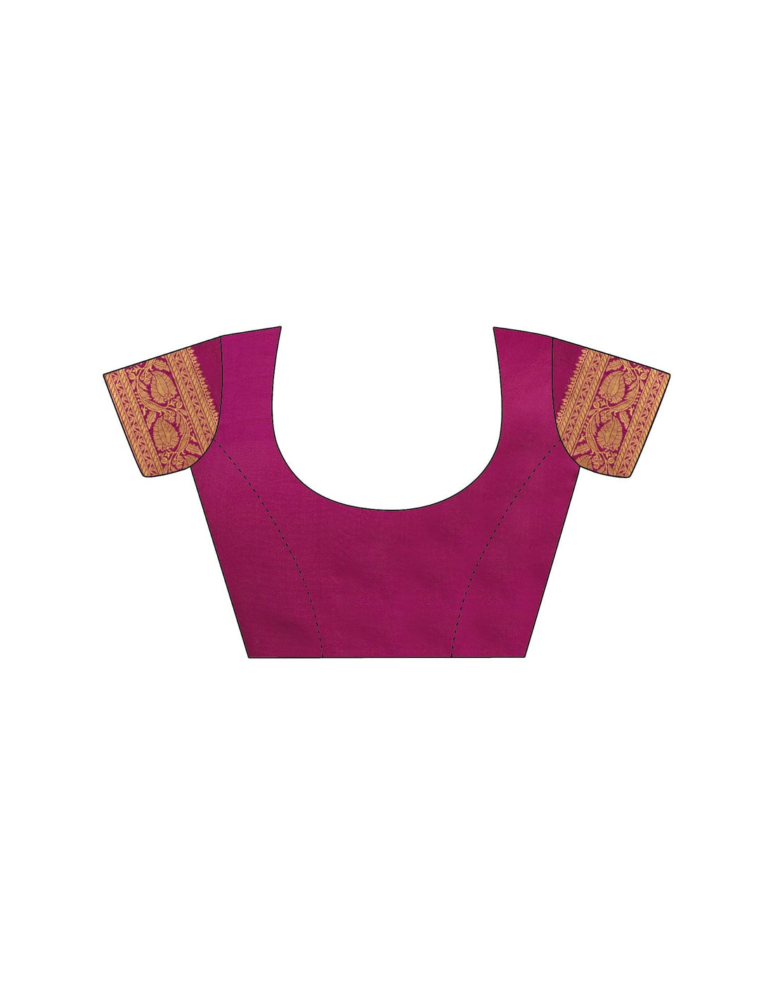 Dark Magenta Silk Woven Banarasi Saree