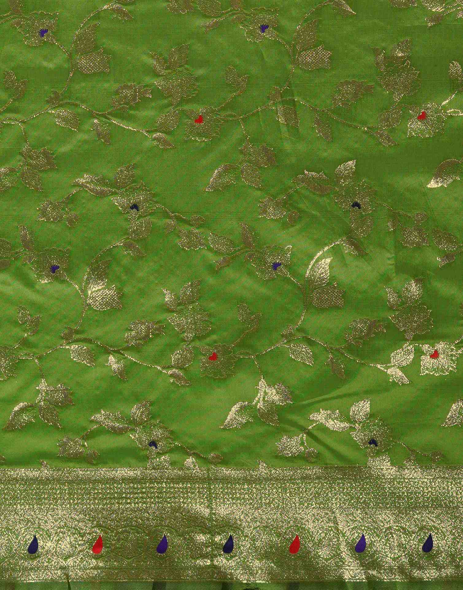 Green Silk Woven Banarasi Saree