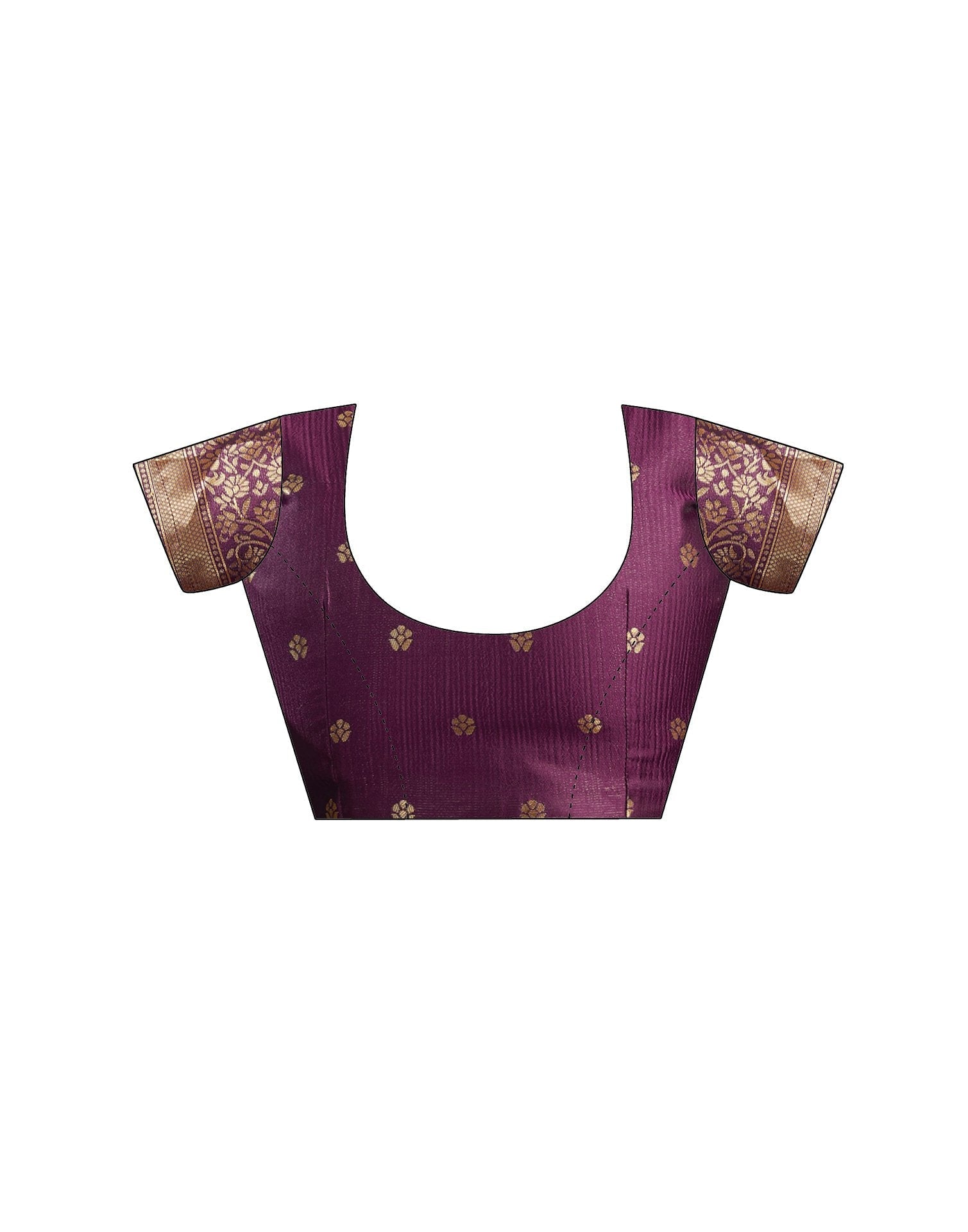Wine Silk Woven Banarasi Saree
