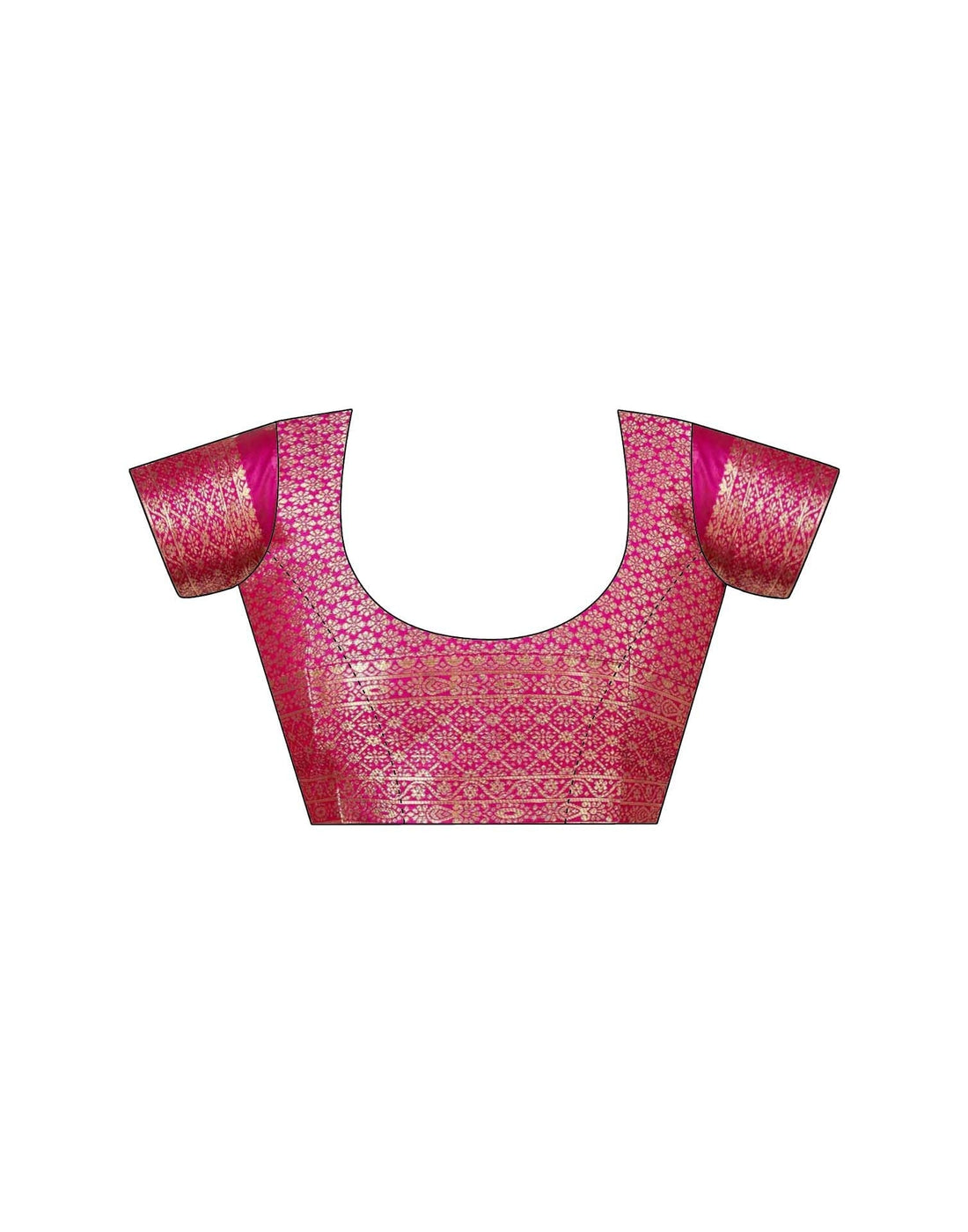 Mouni Roy Rani Pink Peacock Banarasi Saree