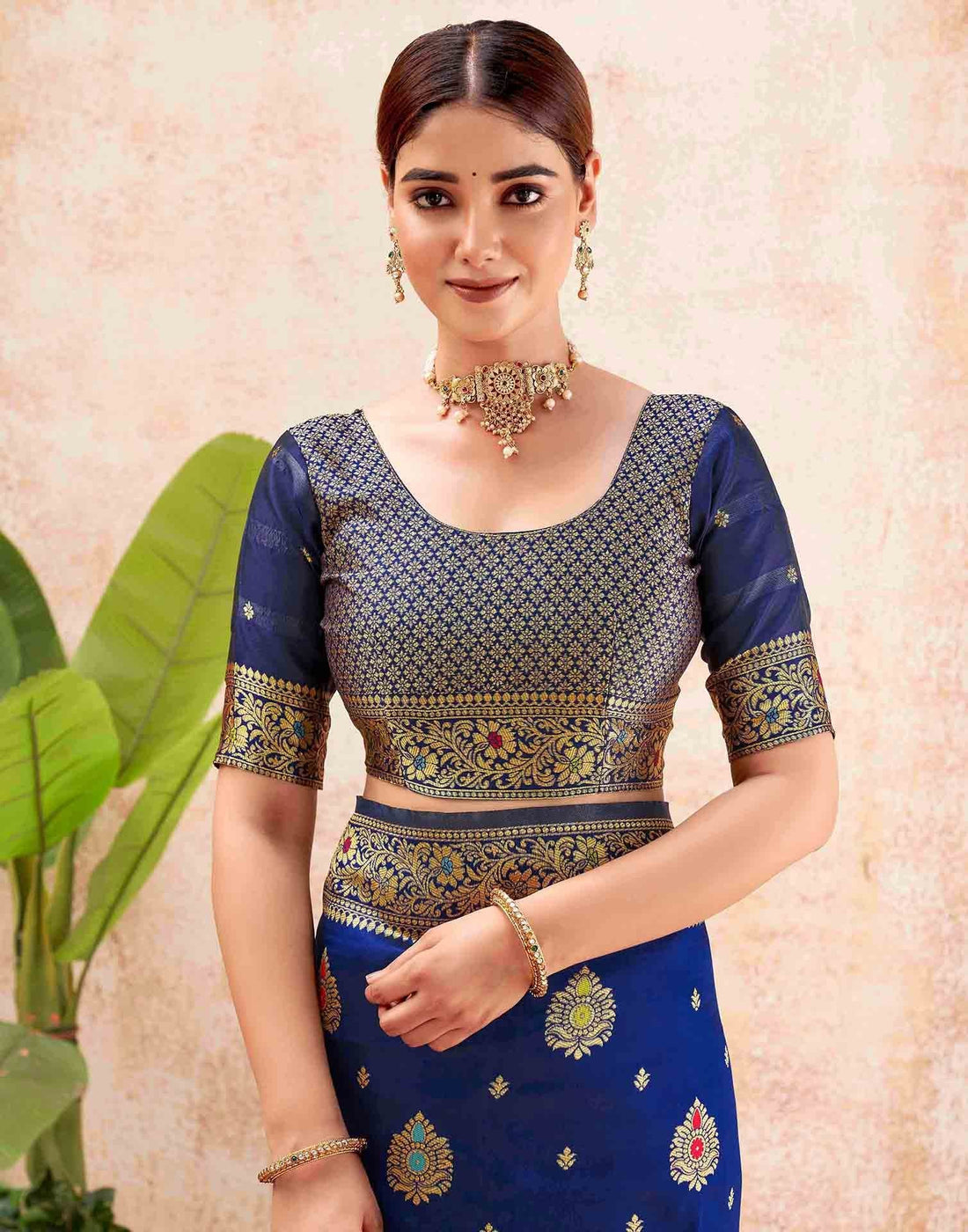 Blue Silk Woven Banarasi Saree