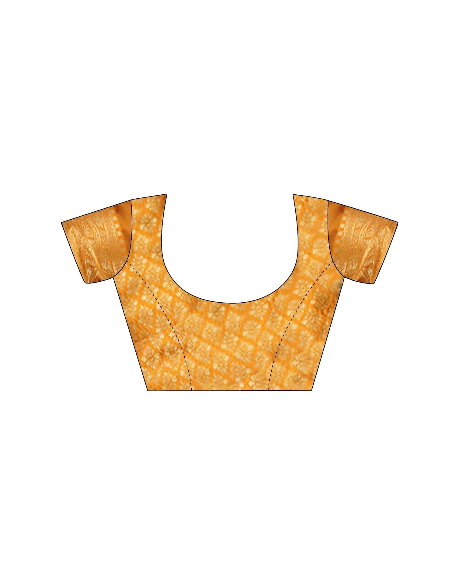 Yellow Silk Woven Saree