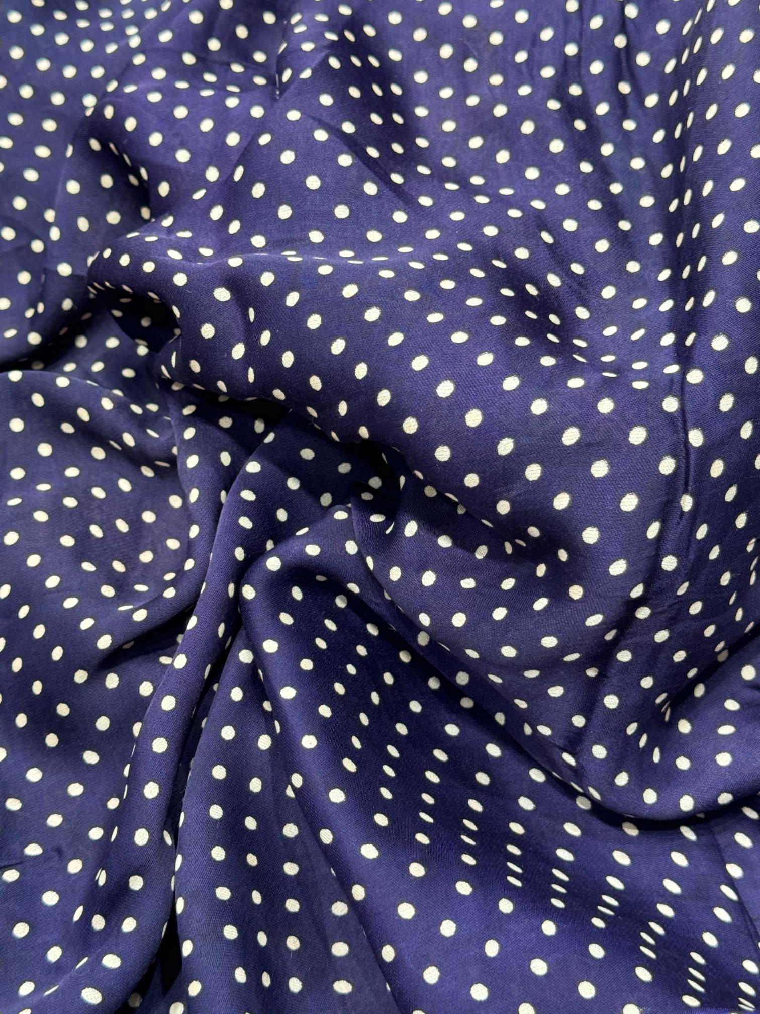 Blue Ajrakh Hand Block Modal Silk Saree With Zari Pallu A4