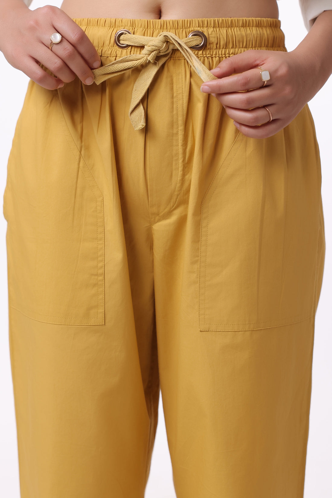 Women’s Yellow Cotton Trouser