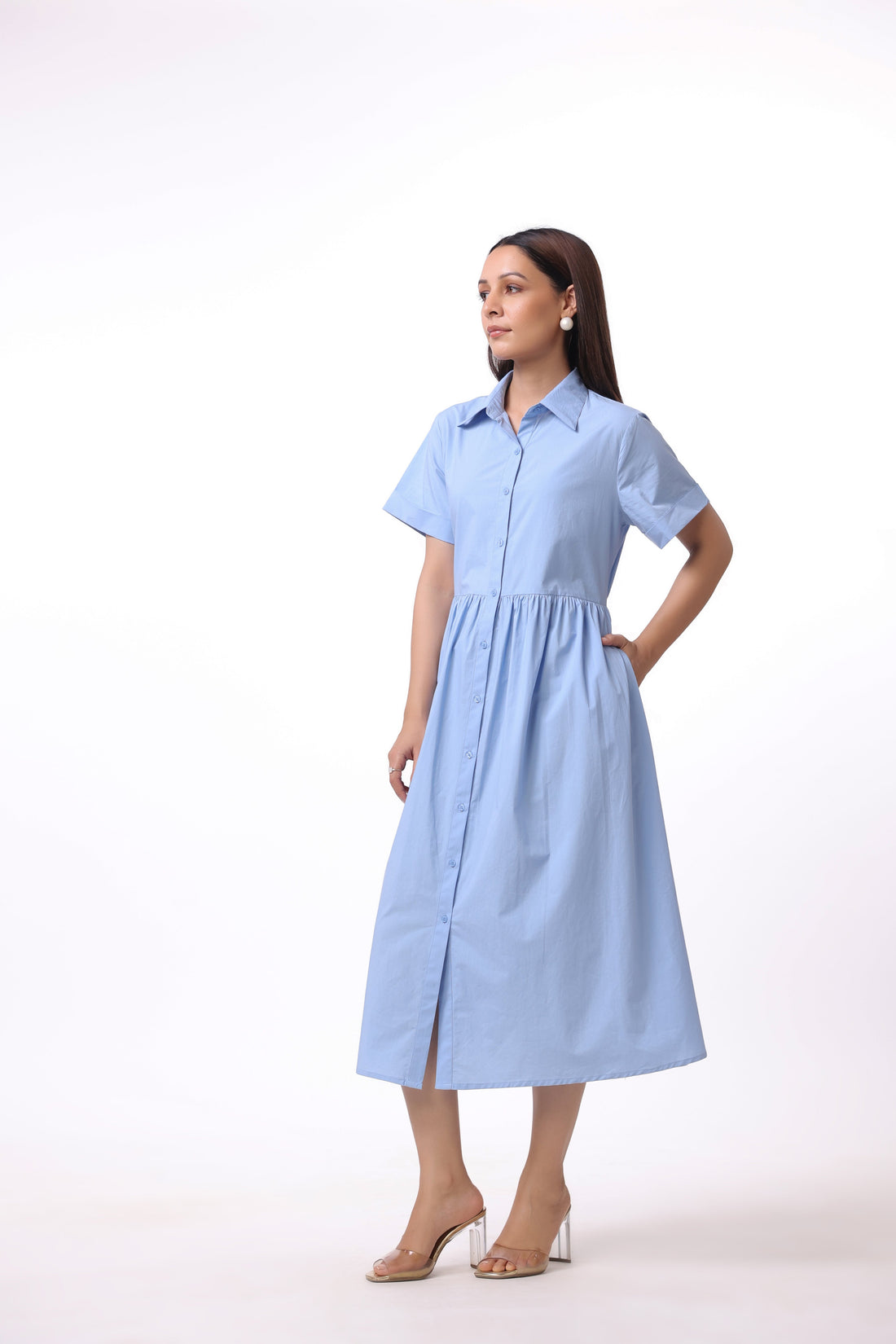 Women’s Blue Cotton Dress