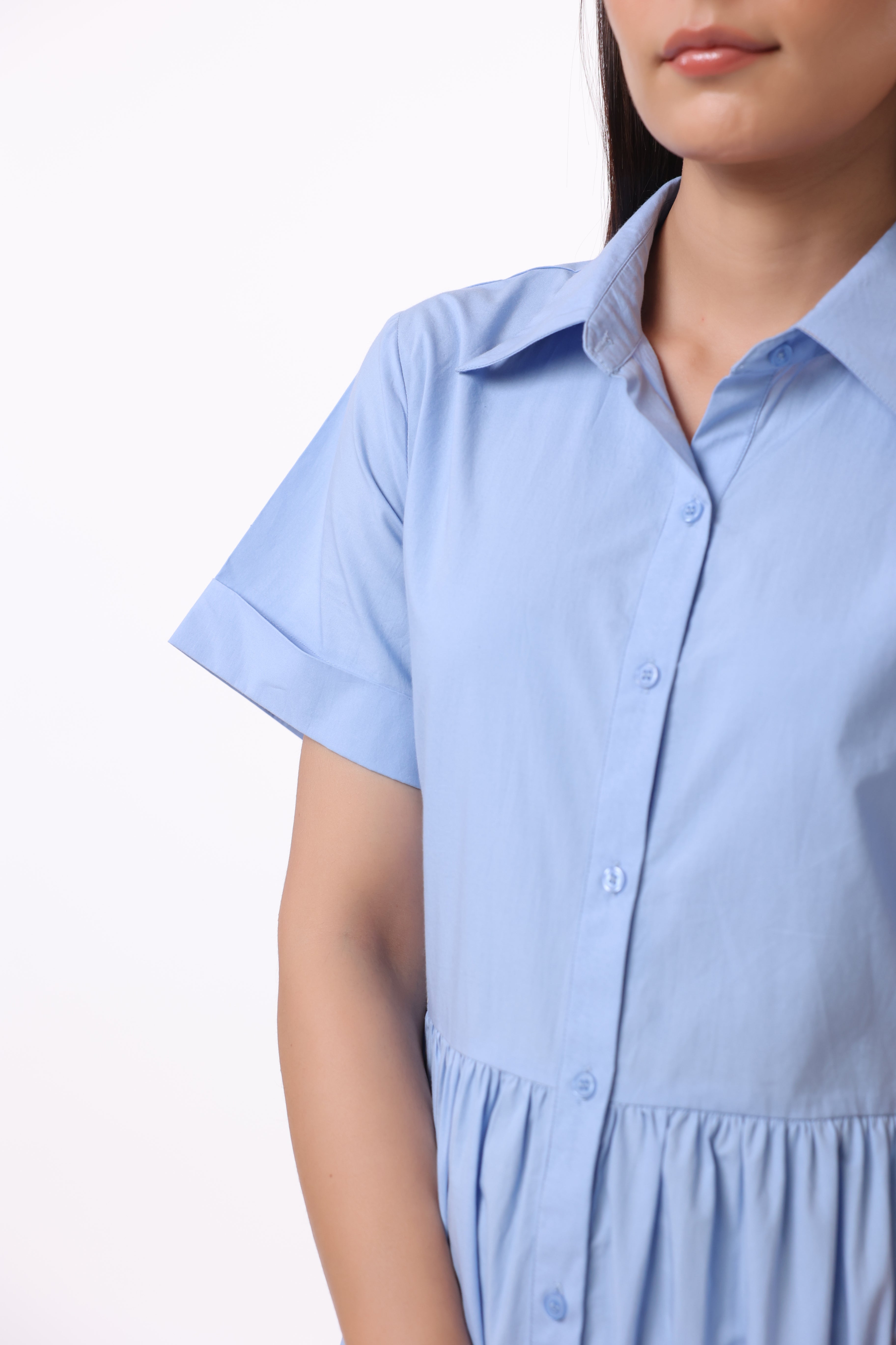 Women’s Blue Cotton Dress