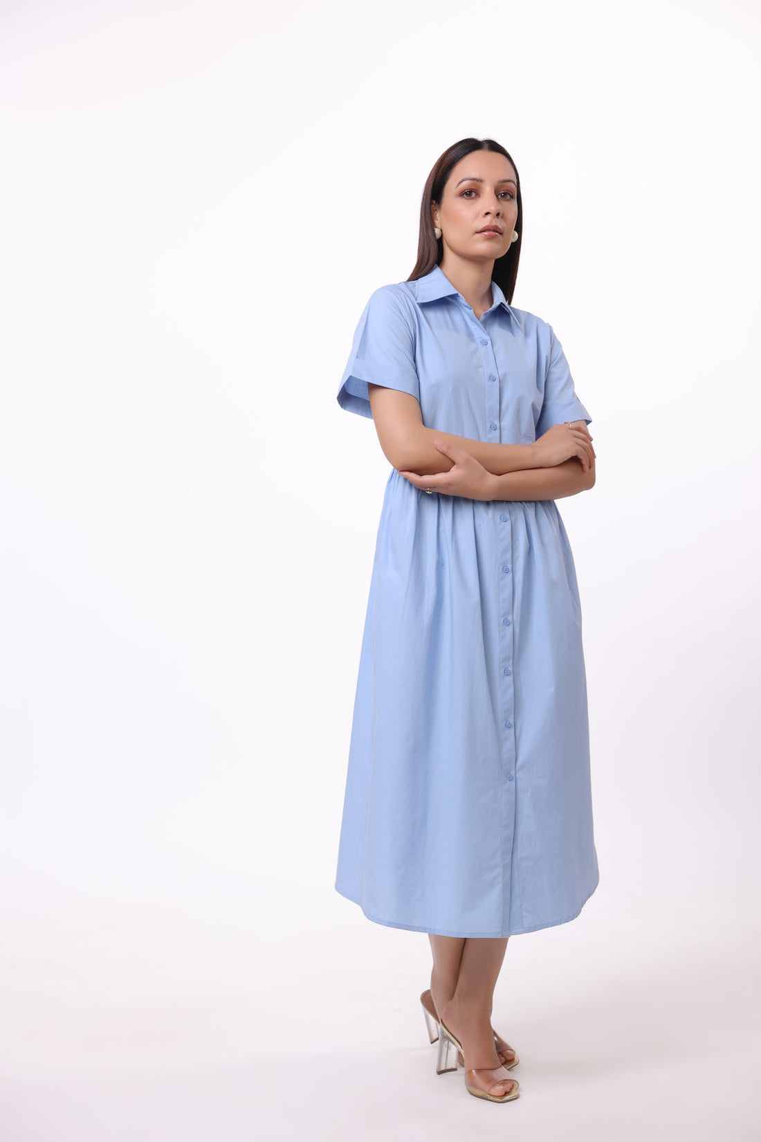 Women’s Blue Cotton Dress