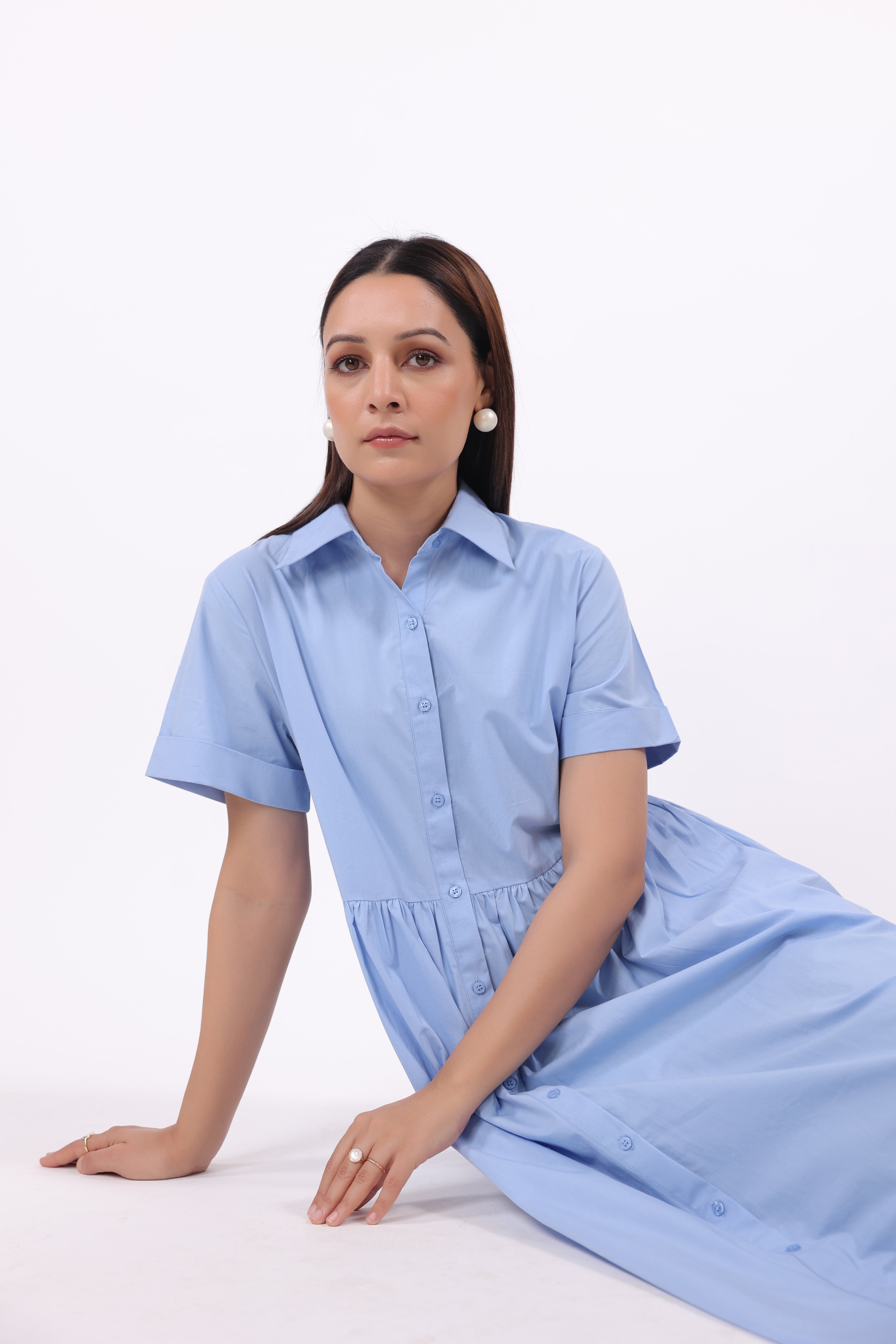 Women’s Blue Cotton Dress