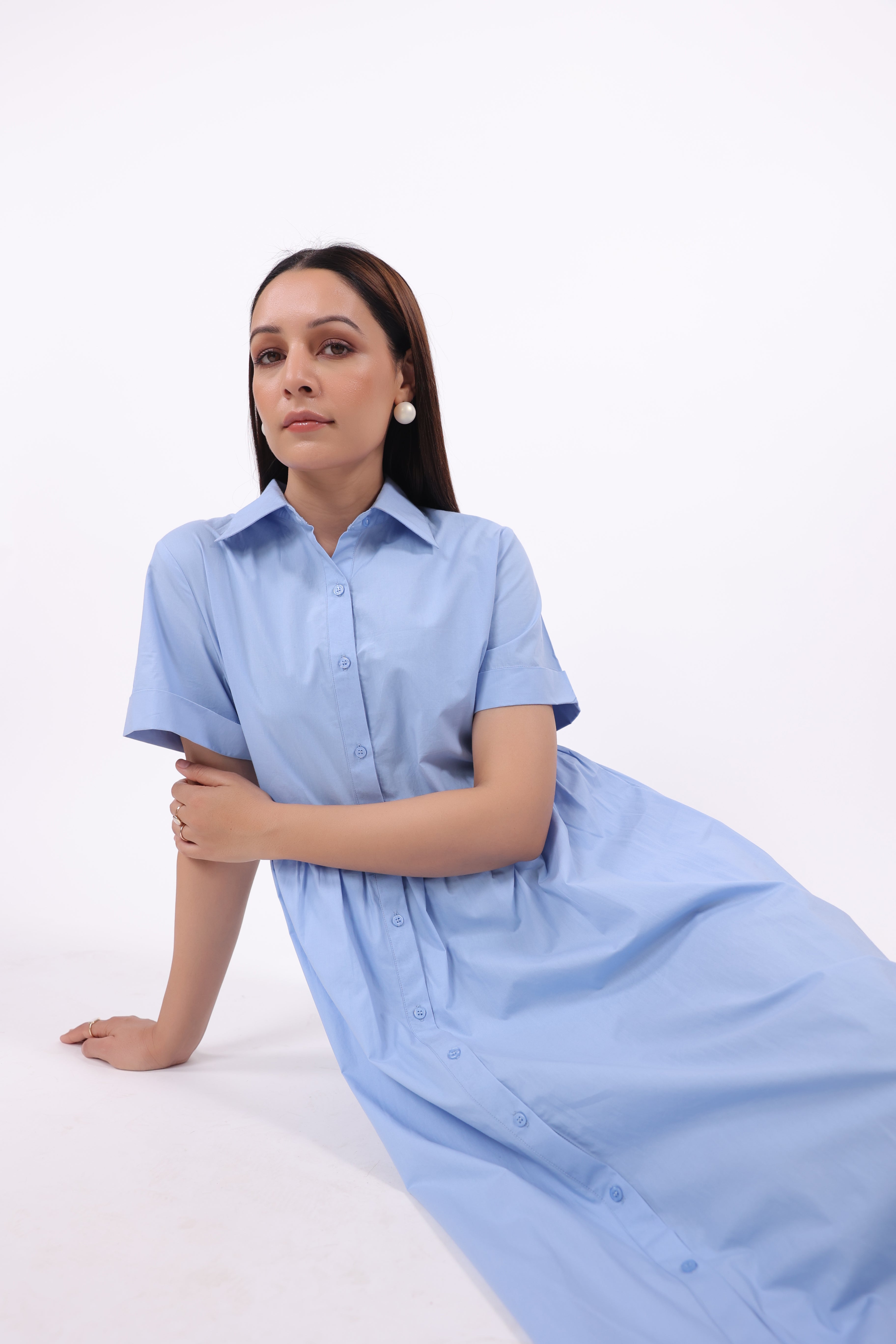 Women’s Blue Cotton Dress