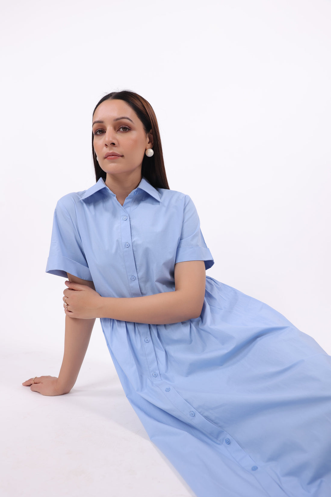 Women’s Blue Cotton Dress