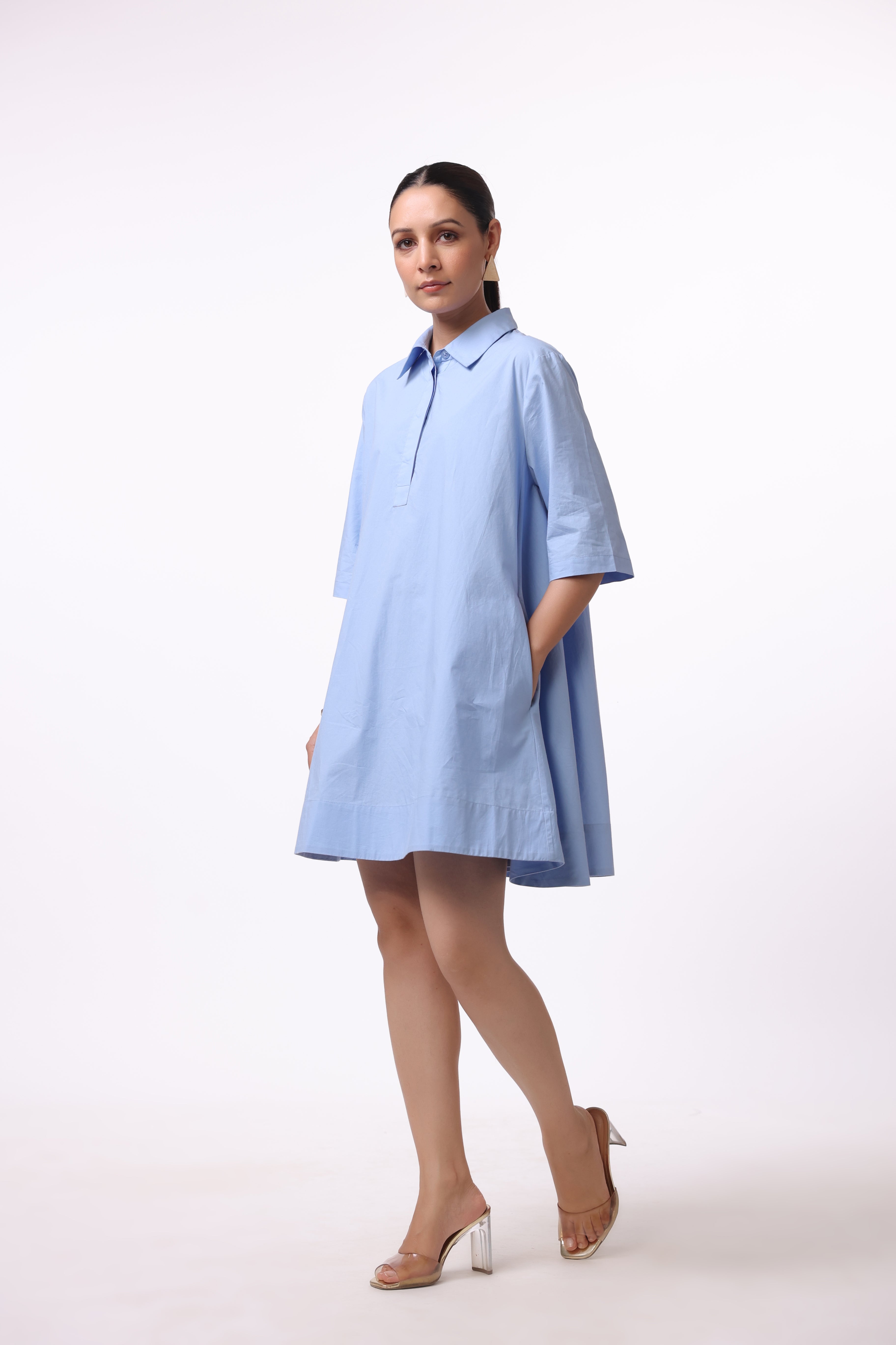 Women’s Blue Cotton Dress