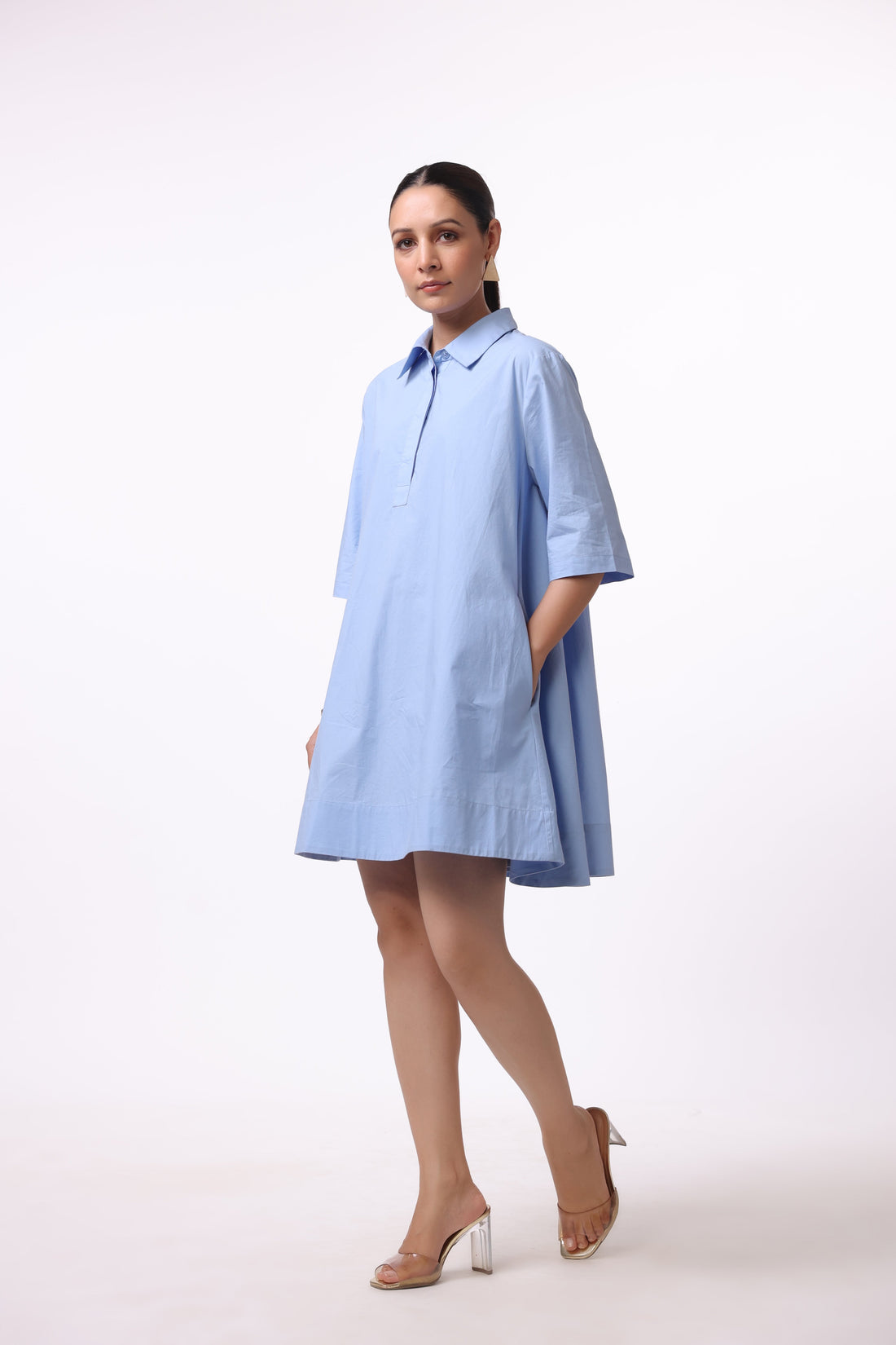 Women’s Blue Cotton Dress