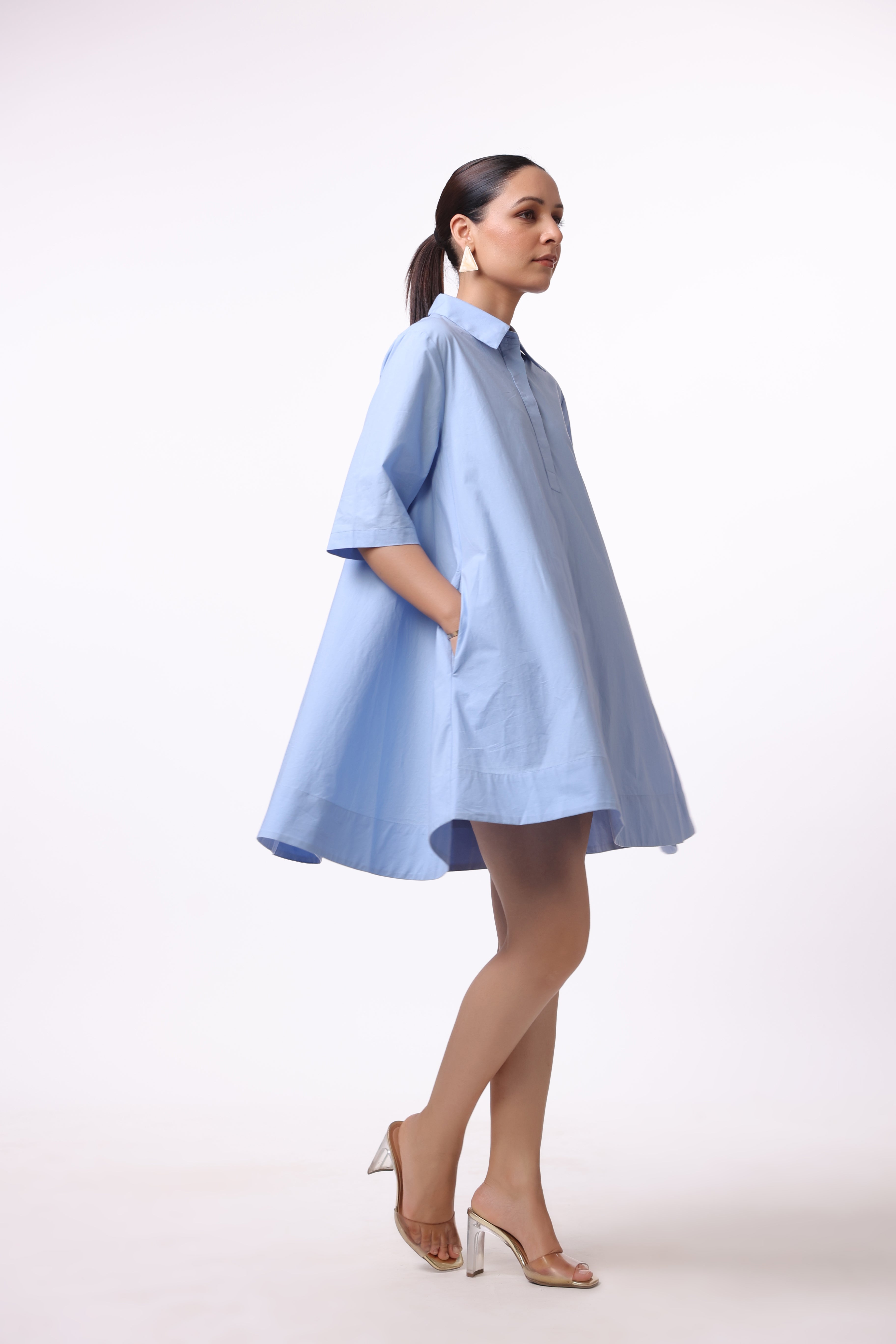 Women’s Blue Cotton Dress
