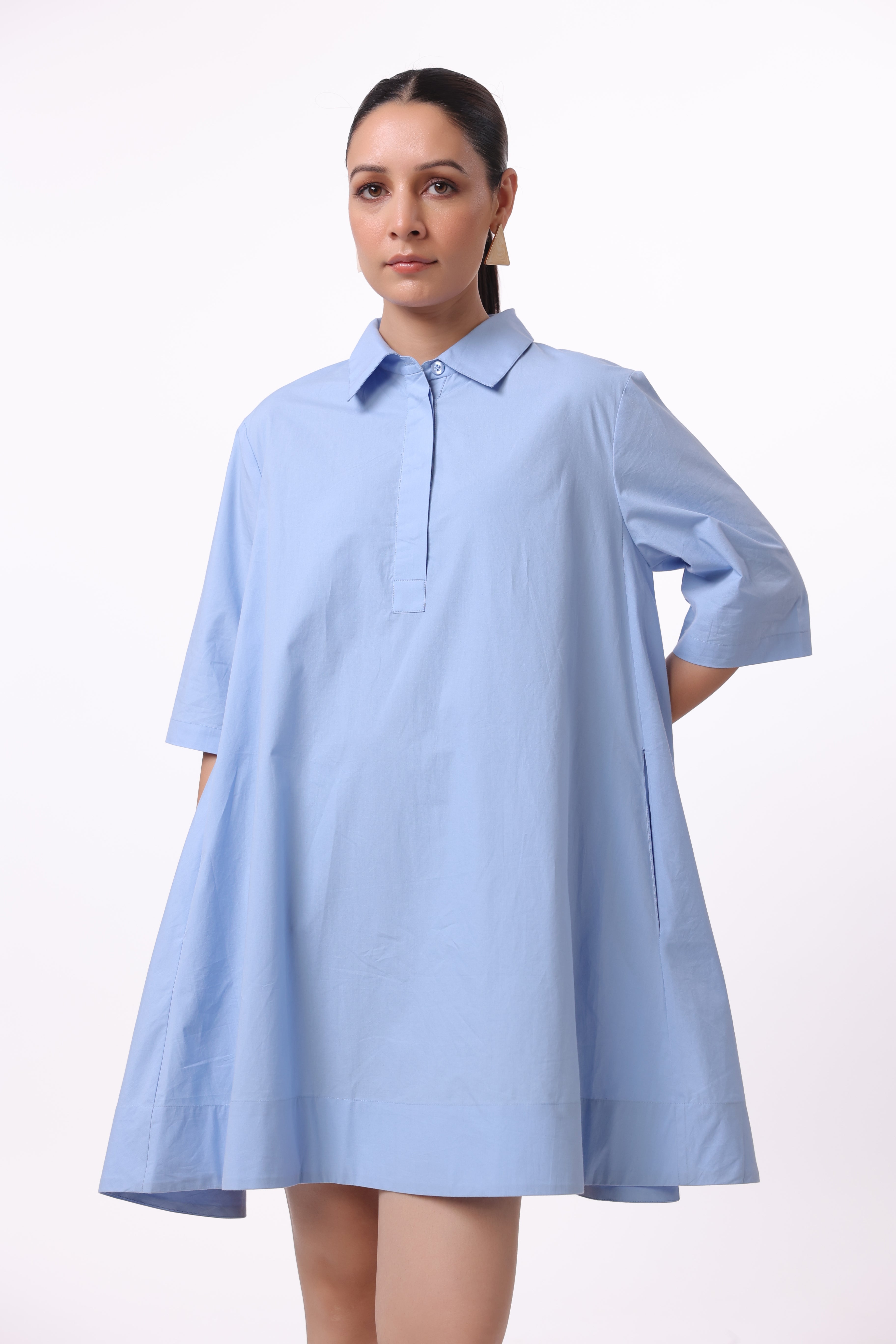 Women’s Blue Cotton Dress