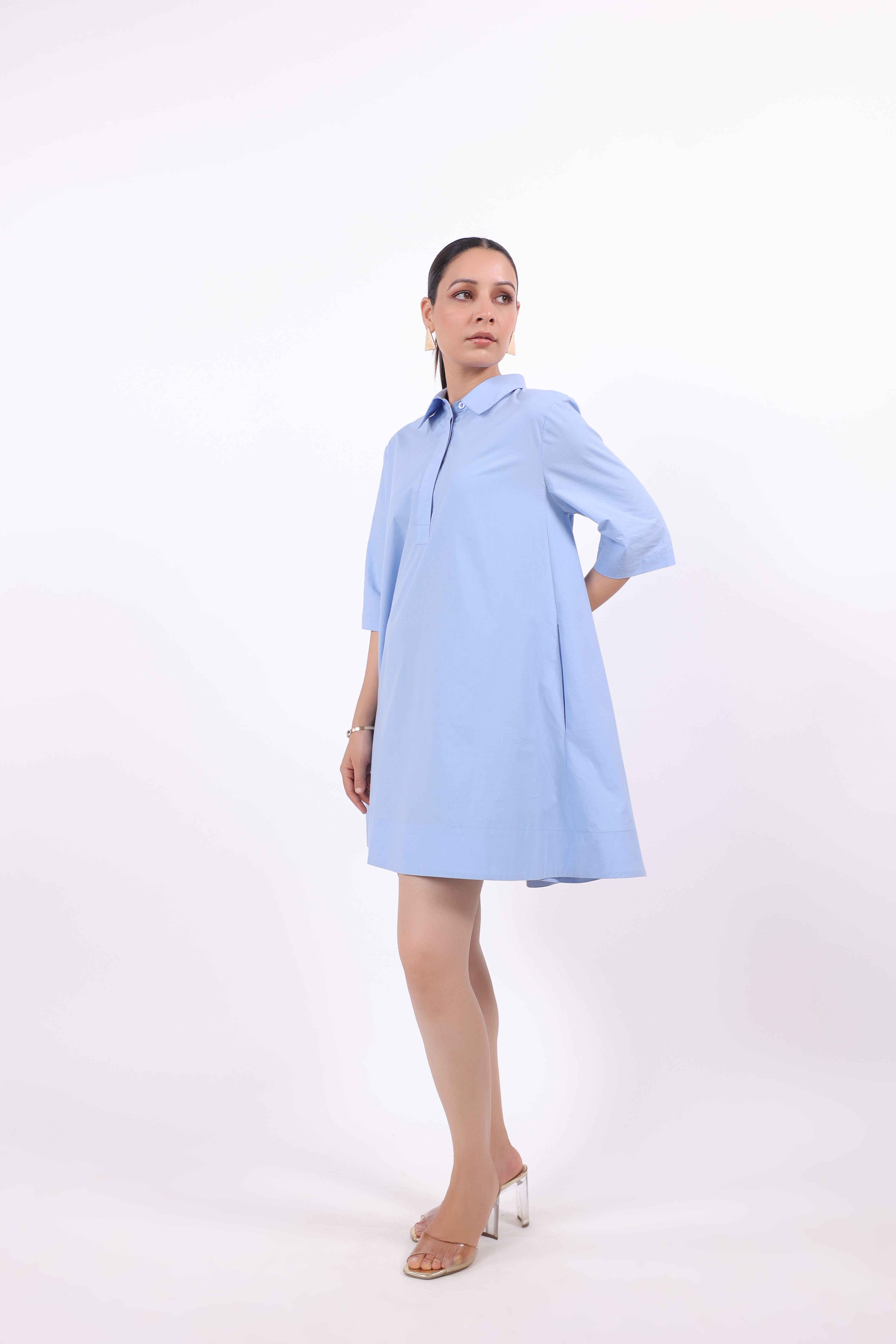 Women’s Blue Cotton Dress