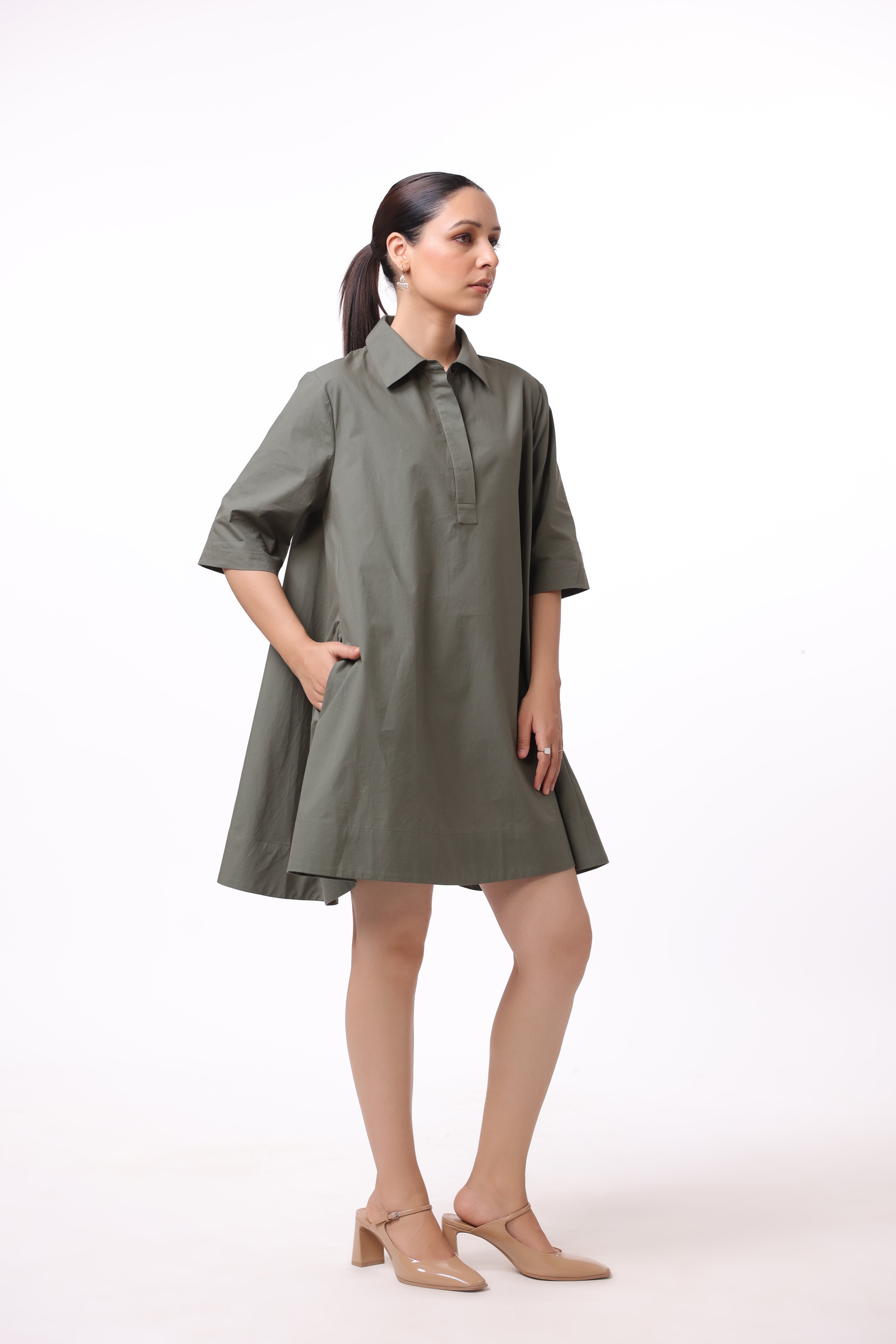 Women’s Green Cotton Dress