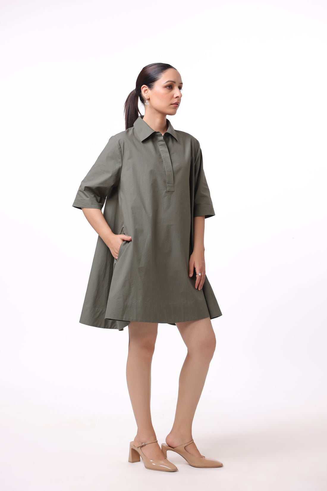 Women’s Green Cotton Dress