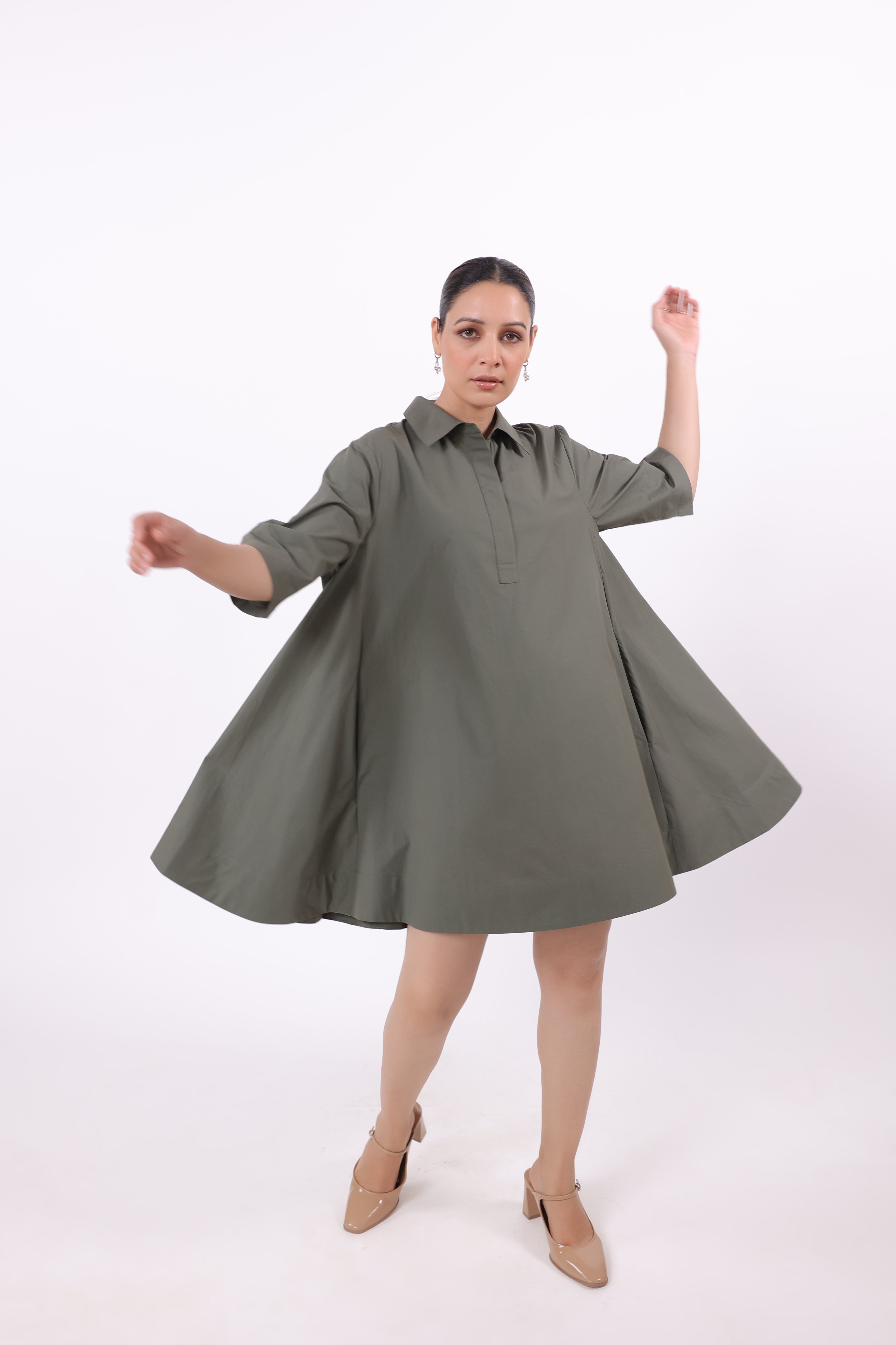 Women’s Green Cotton Dress
