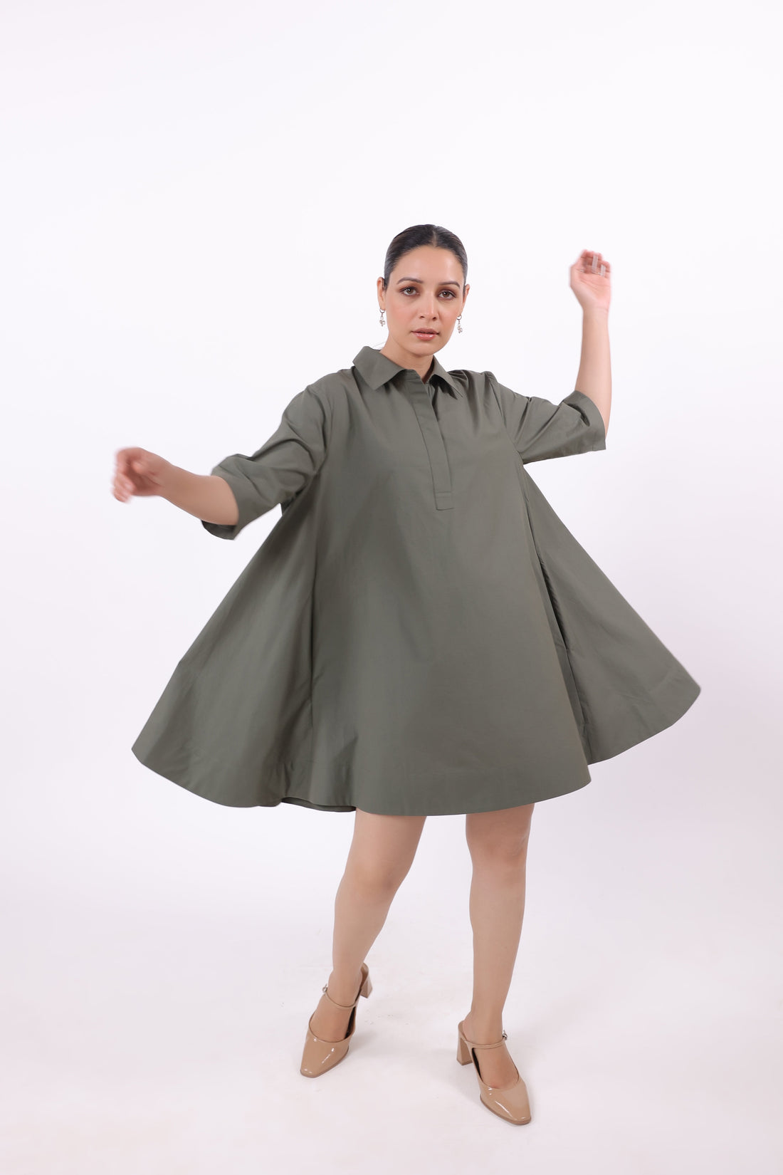 Women’s Green Cotton Dress